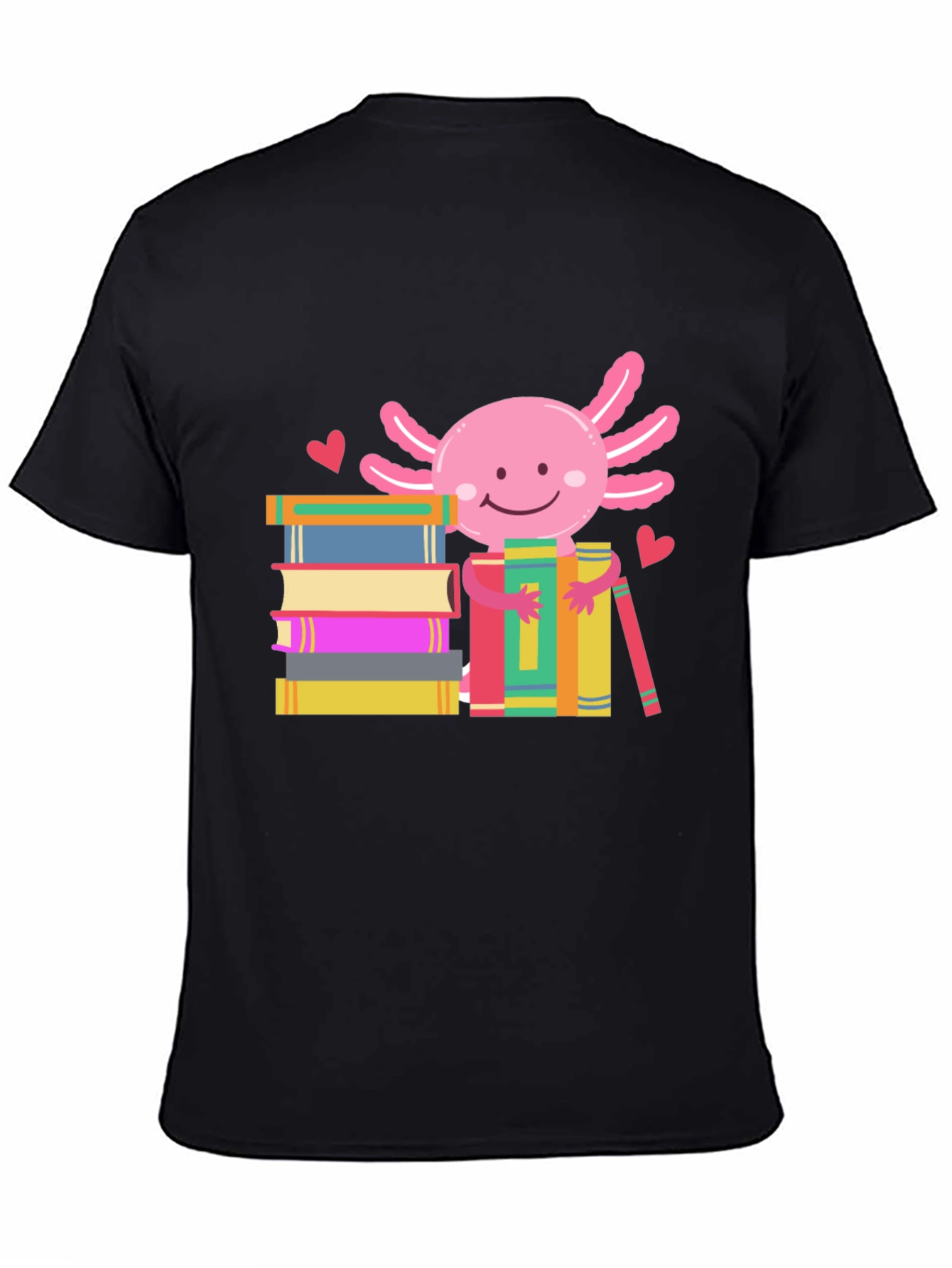 Axolotl Bookworm T-Shirt - Reading Lover Tee