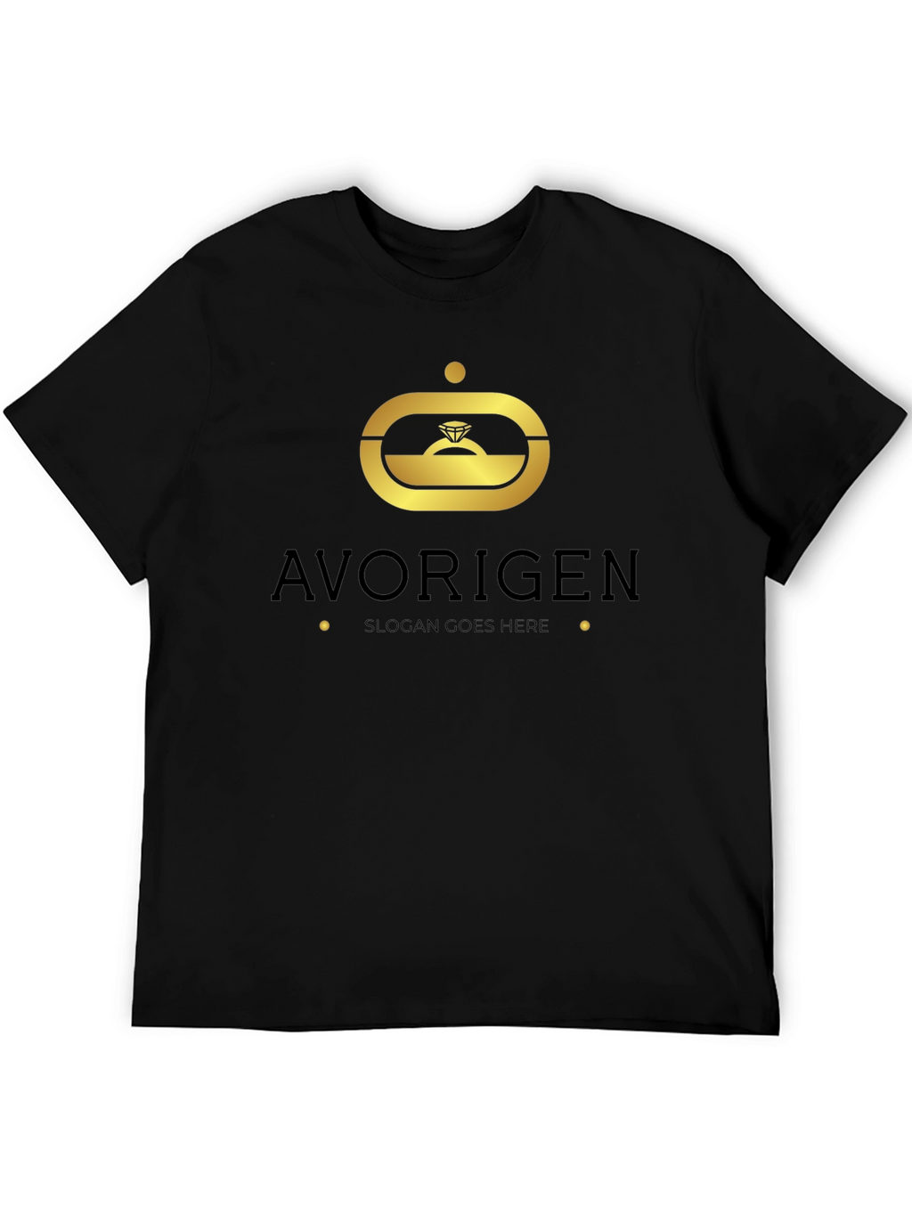 Avorigen Black Graphic T-Shirt