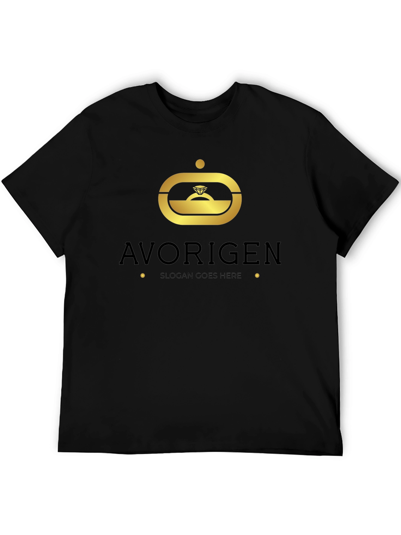 Avorigen Black Graphic T-Shirt