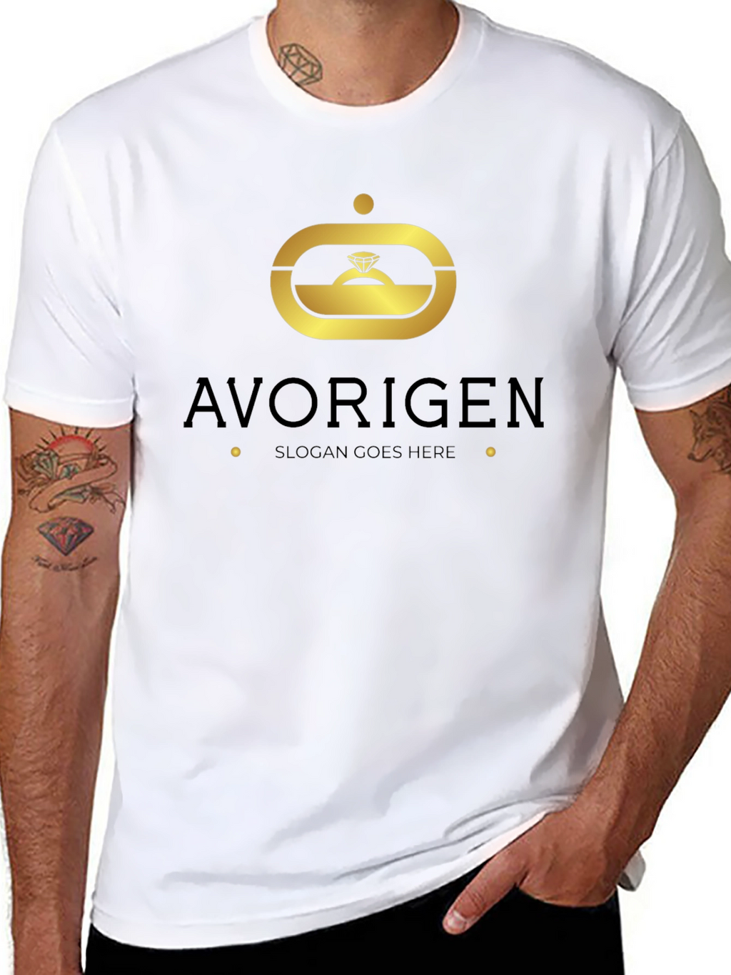 Avorigen Black Graphic T-Shirt