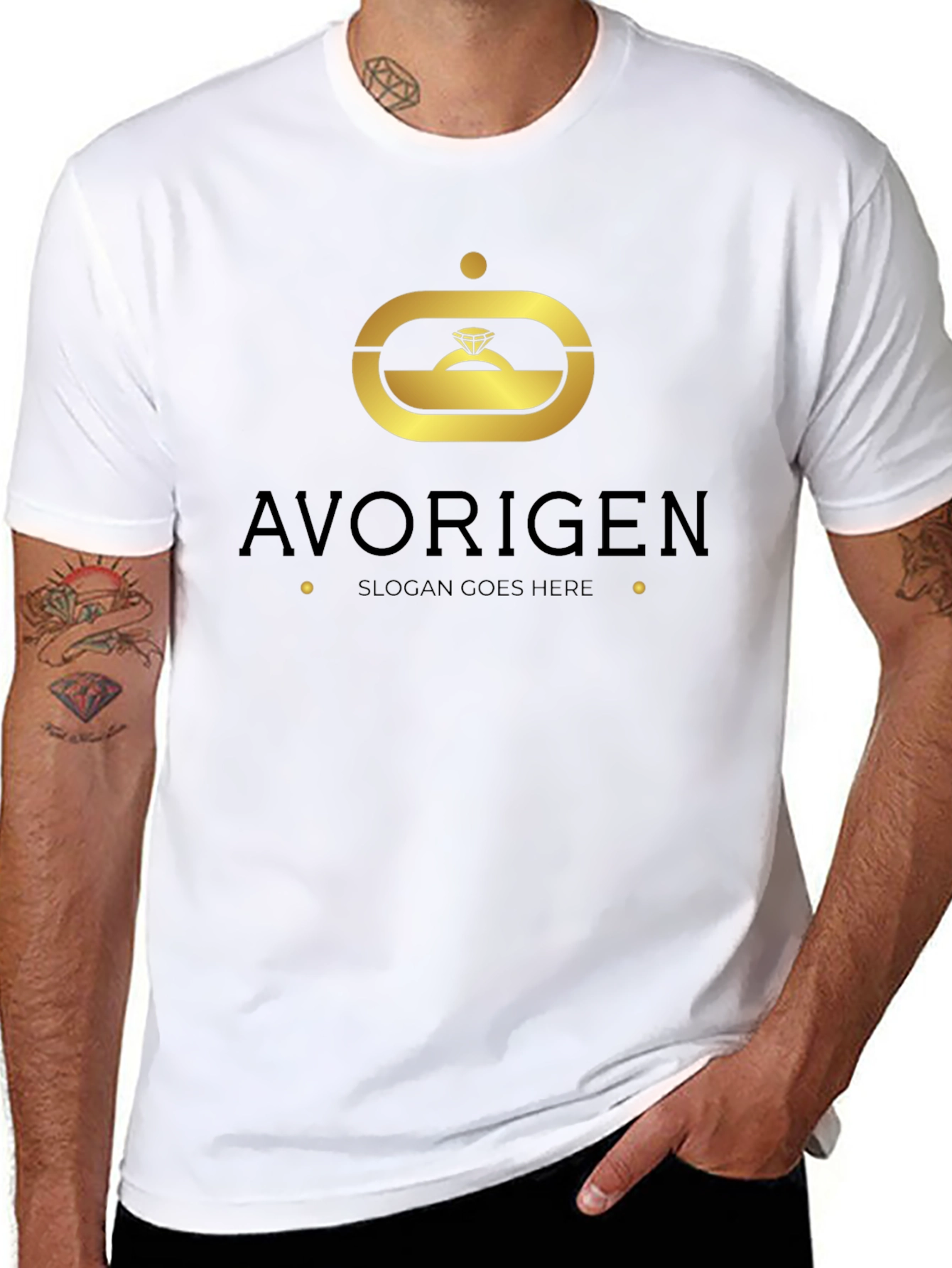 Avorigen Black Graphic T-Shirt