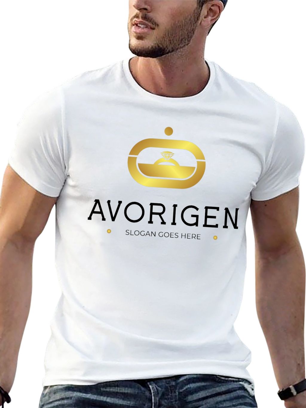 Avorigen Black Graphic T-Shirt