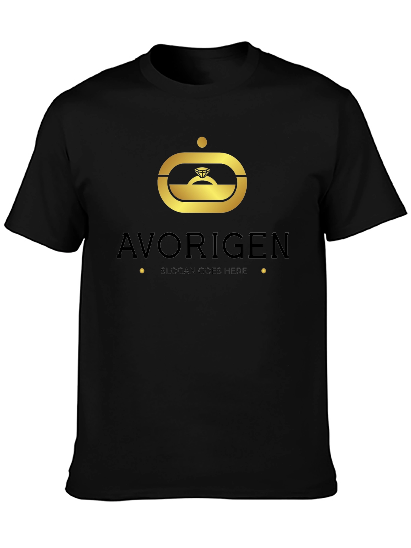 Avorigen Black Graphic T-Shirt