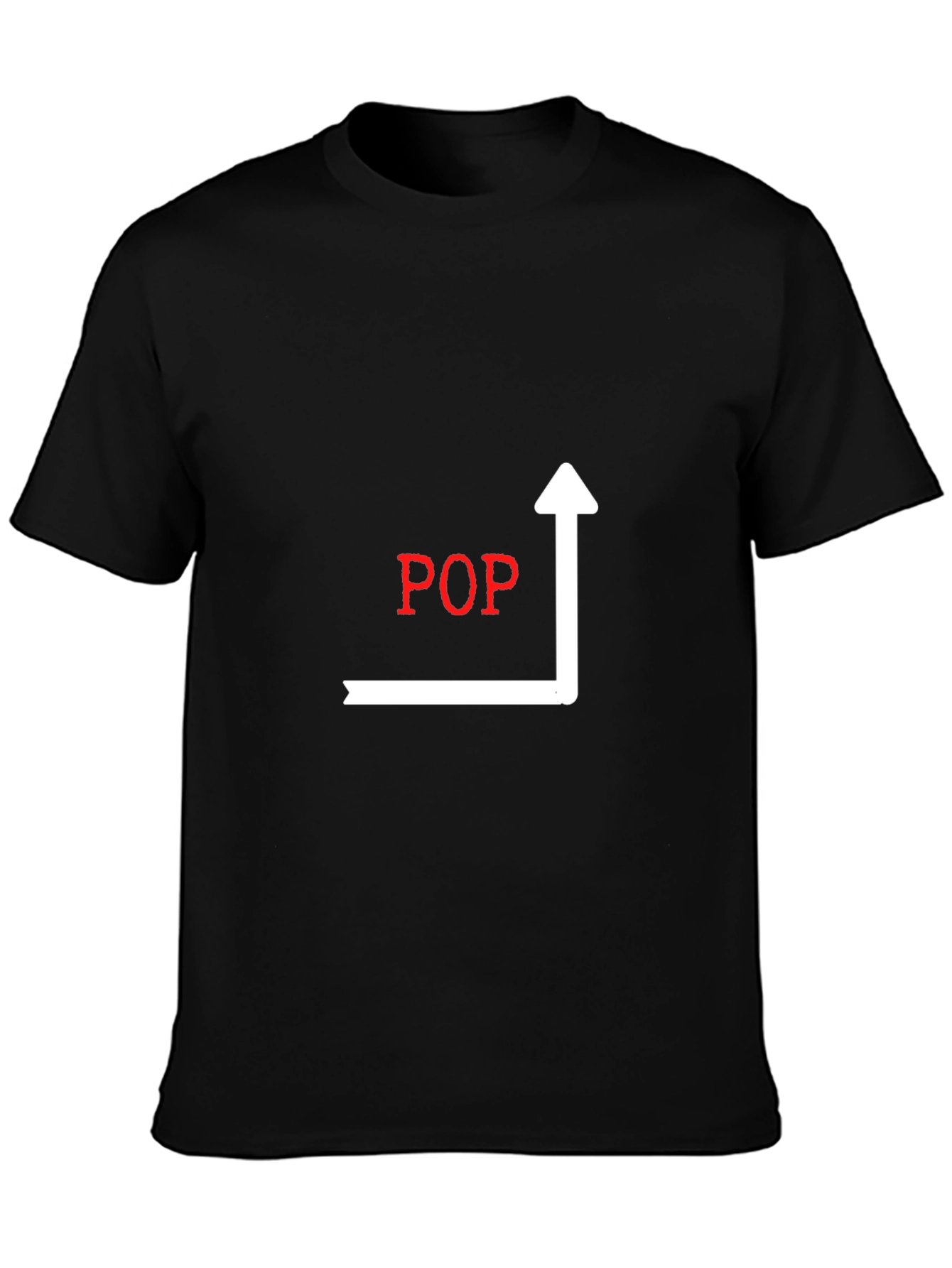 Trendy Pop Art Graphic Tee - Black Cotton Blend