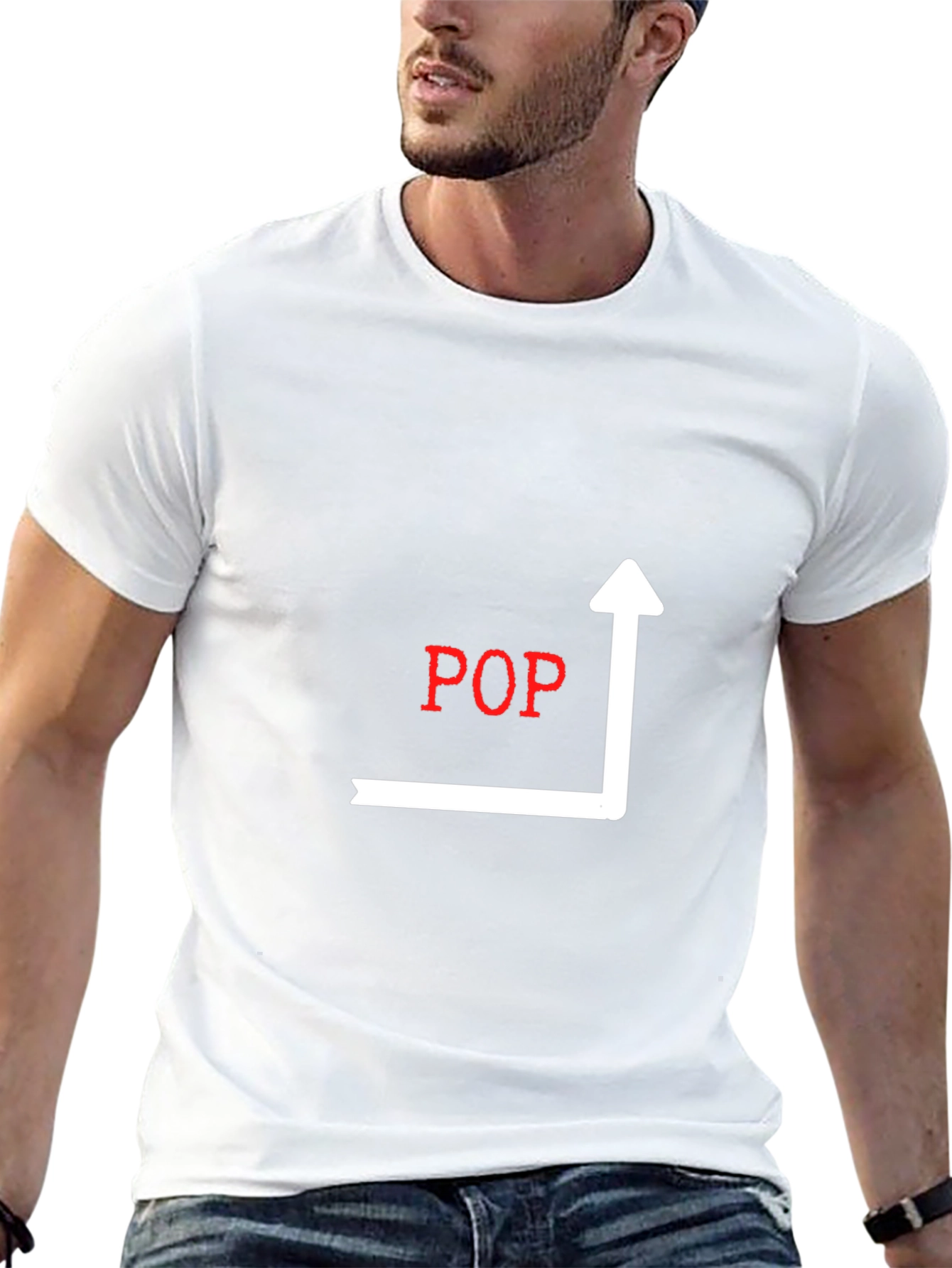 Trendy Pop Art Graphic Tee - Black Cotton Blend
