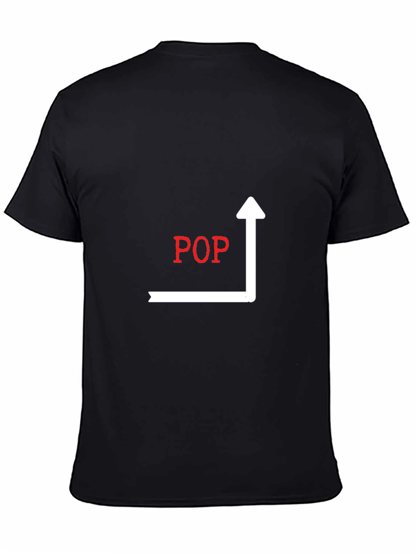 Trendy Pop Art Graphic Tee - Black Cotton Blend