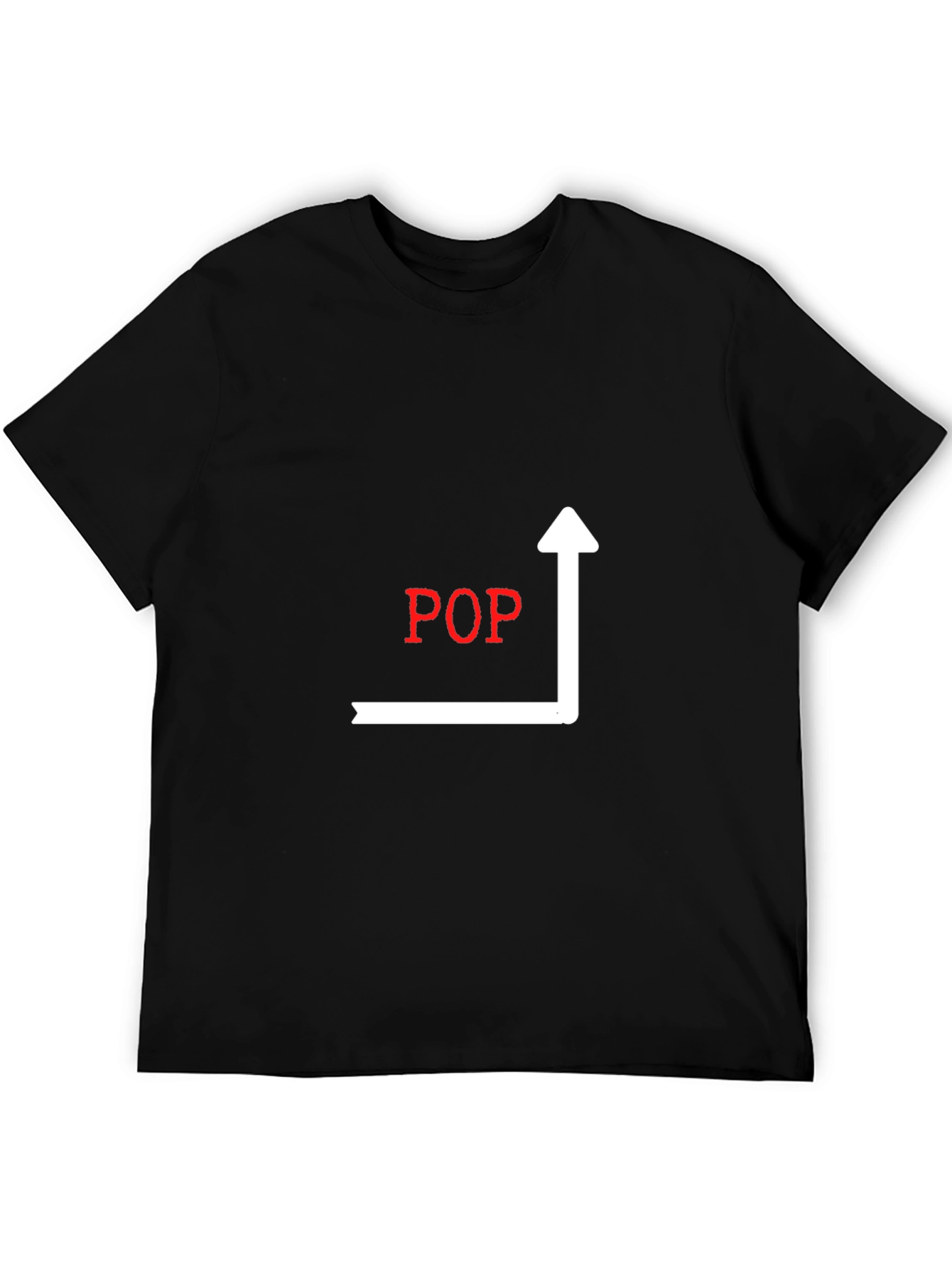 Trendy Pop Art Graphic Tee - Black Cotton Blend