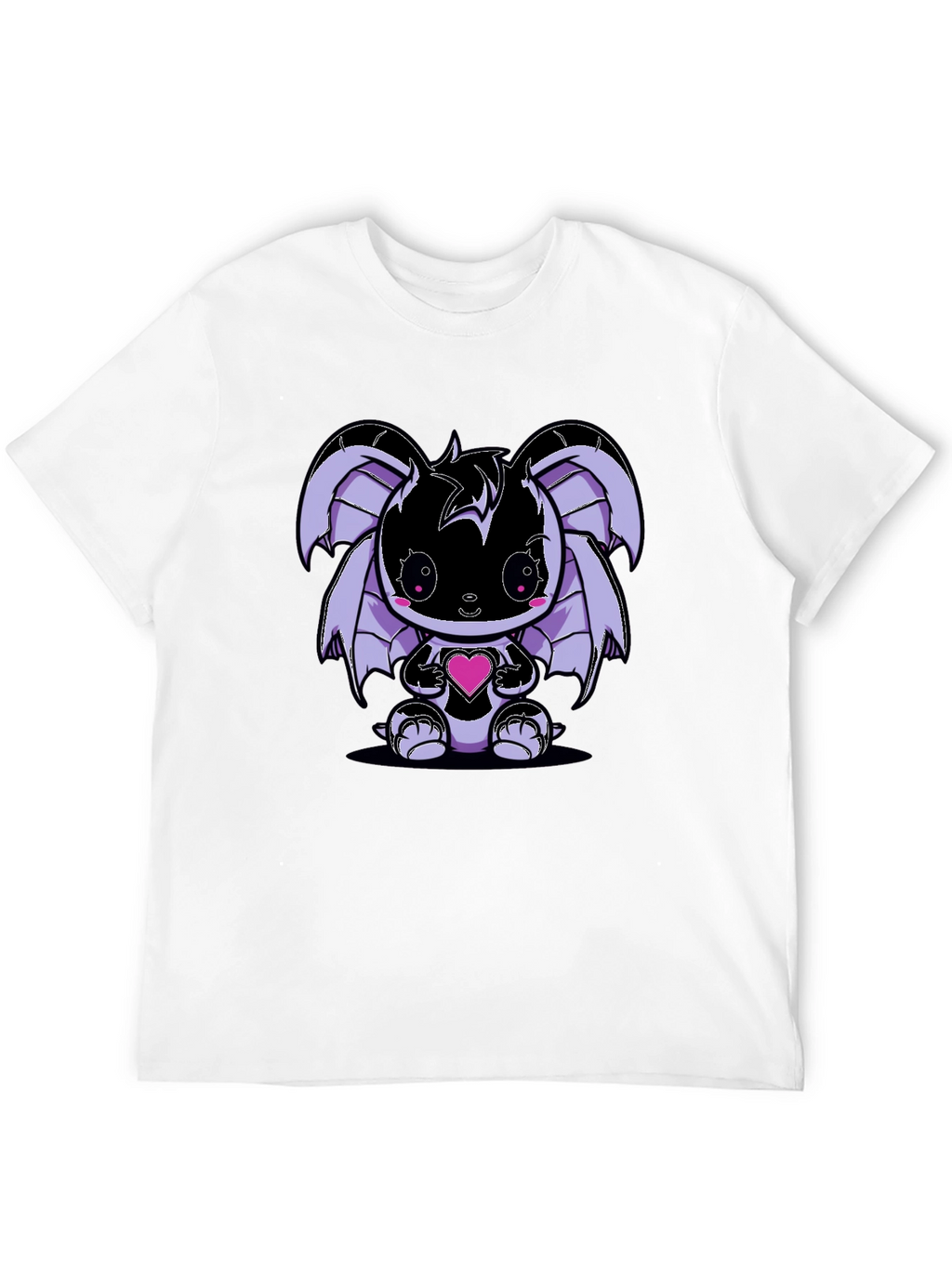 Cute Kawaii Bat Holding Heart T-Shirt