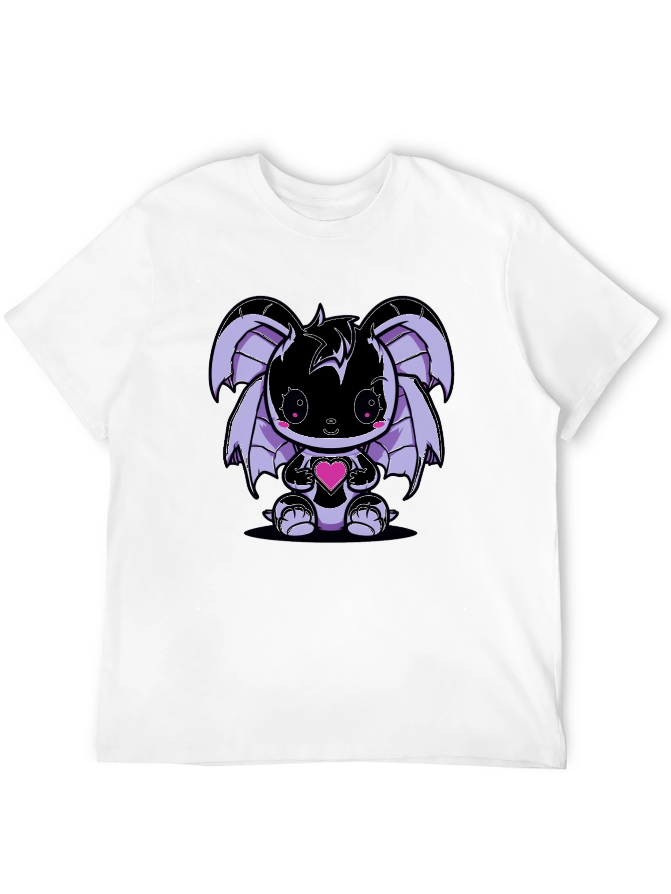 Cute Kawaii Bat Holding Heart T-Shirt