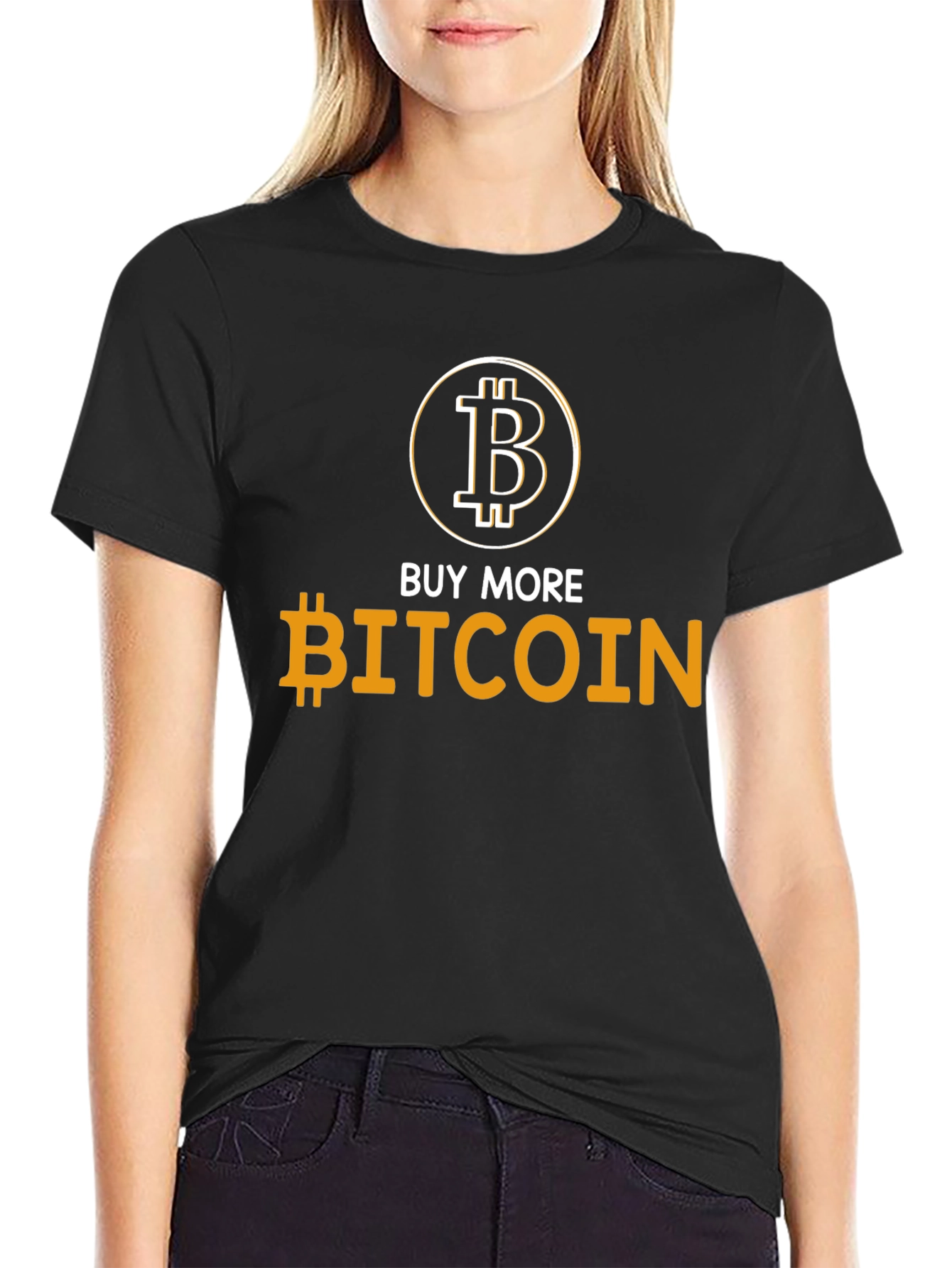 Buy More Bitcoin Black T-Shirt Crypto Currency Tee