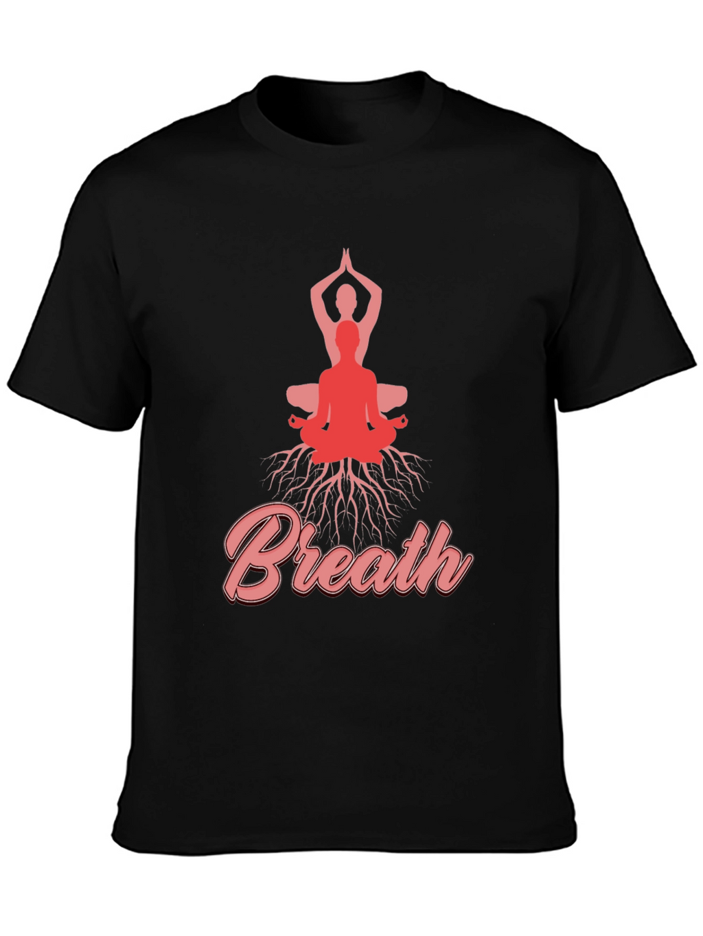 Breathe Yoga T-Shirt Meditative Design