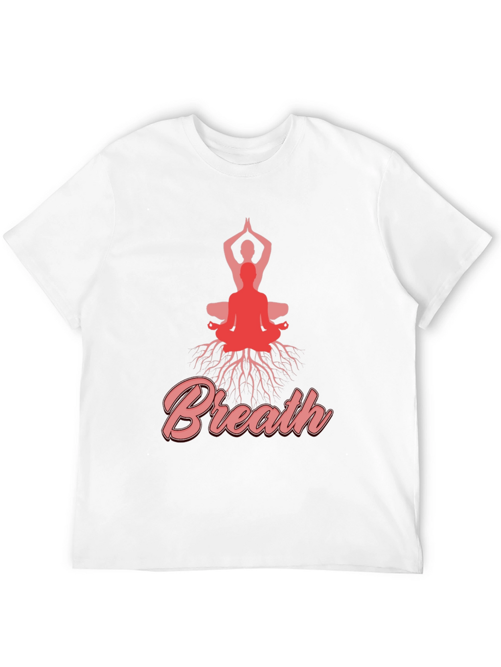 Breathe Yoga T-Shirt Meditative Design