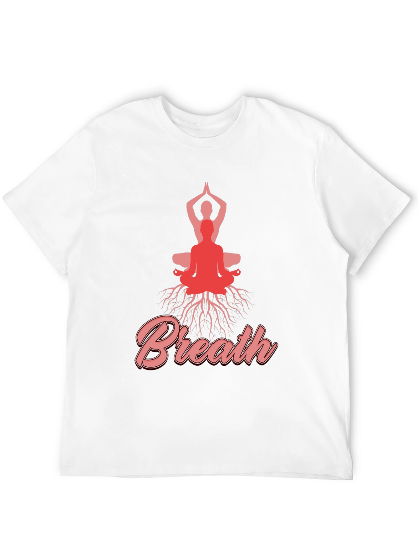 Breathe Yoga T-Shirt Meditative Design