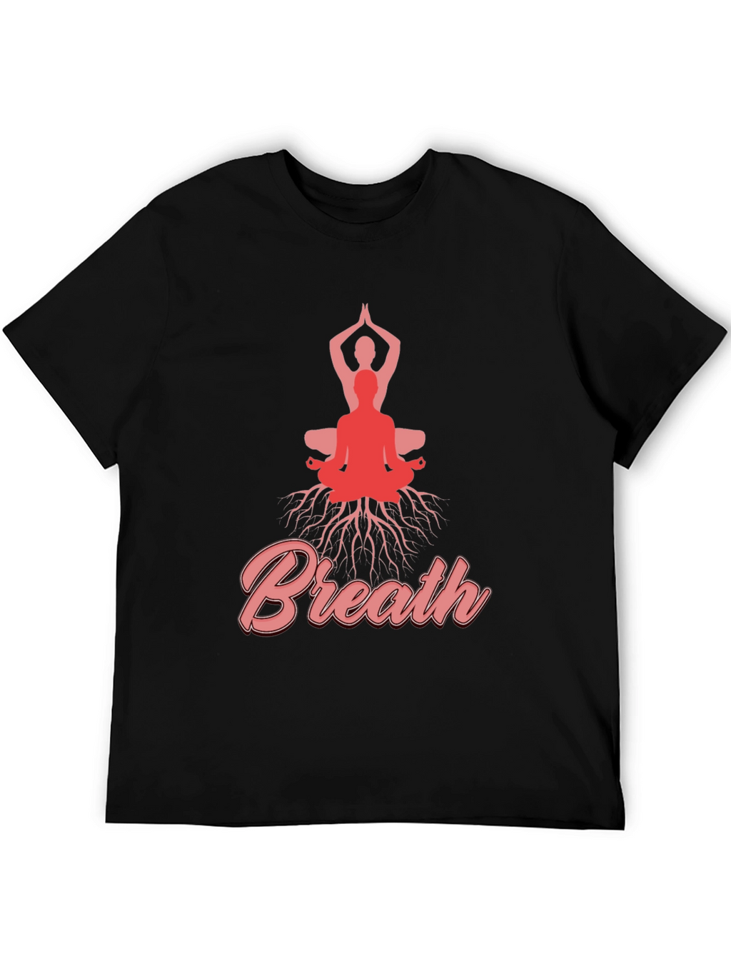 Breathe Yoga T-Shirt Meditative Design
