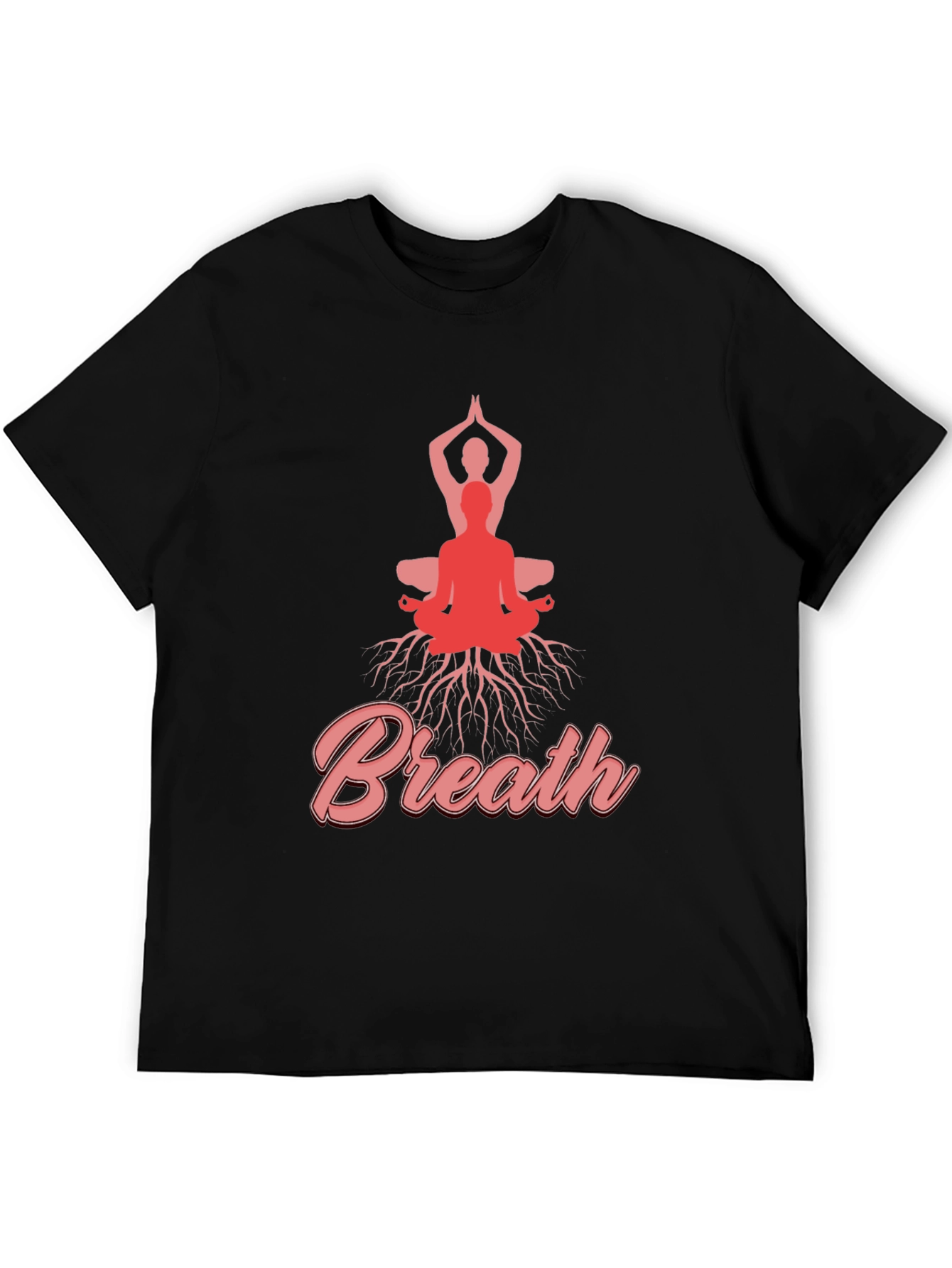 Breathe Yoga T-Shirt Meditative Design