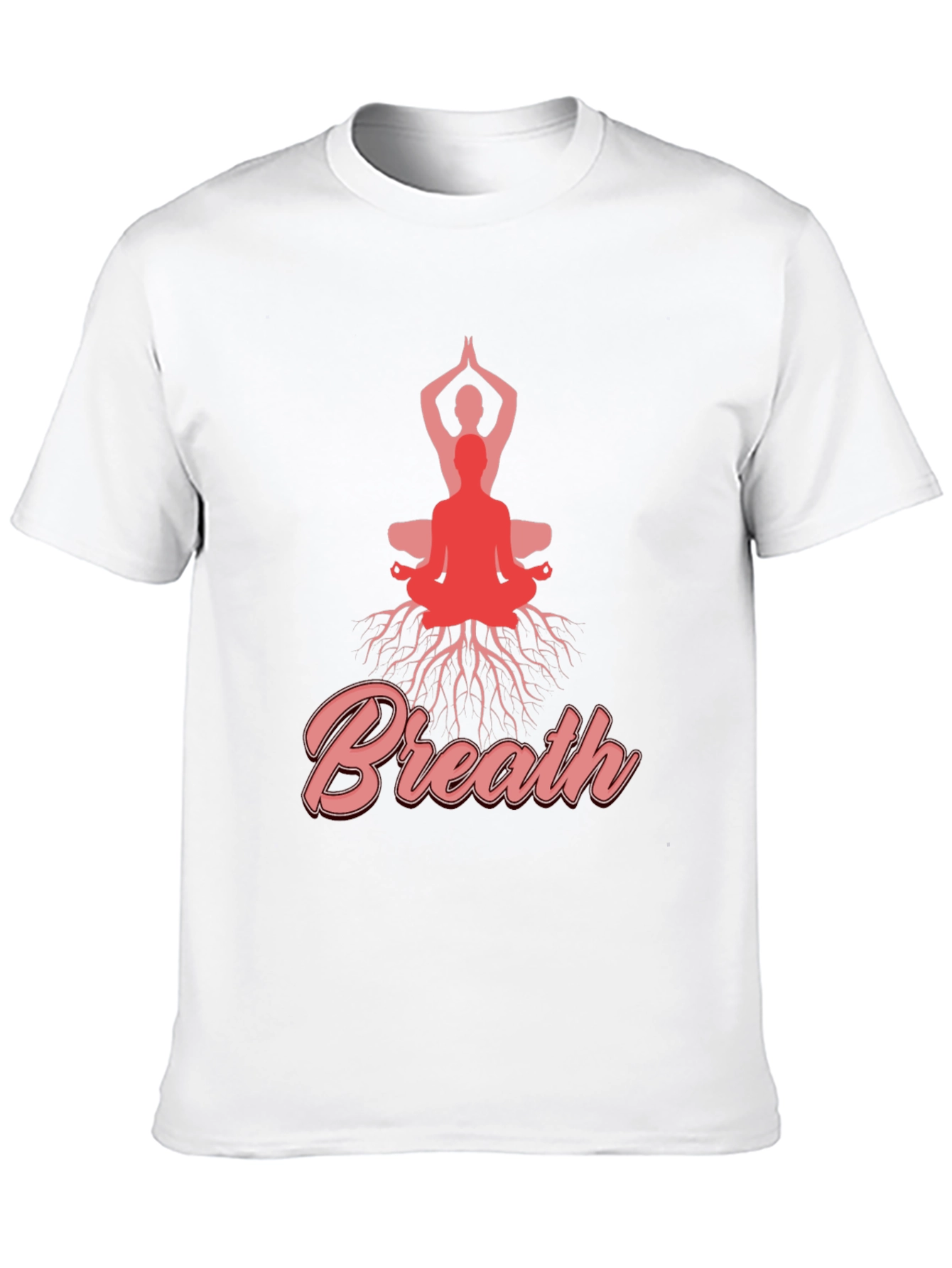 Breathe Yoga T-Shirt Meditative Design