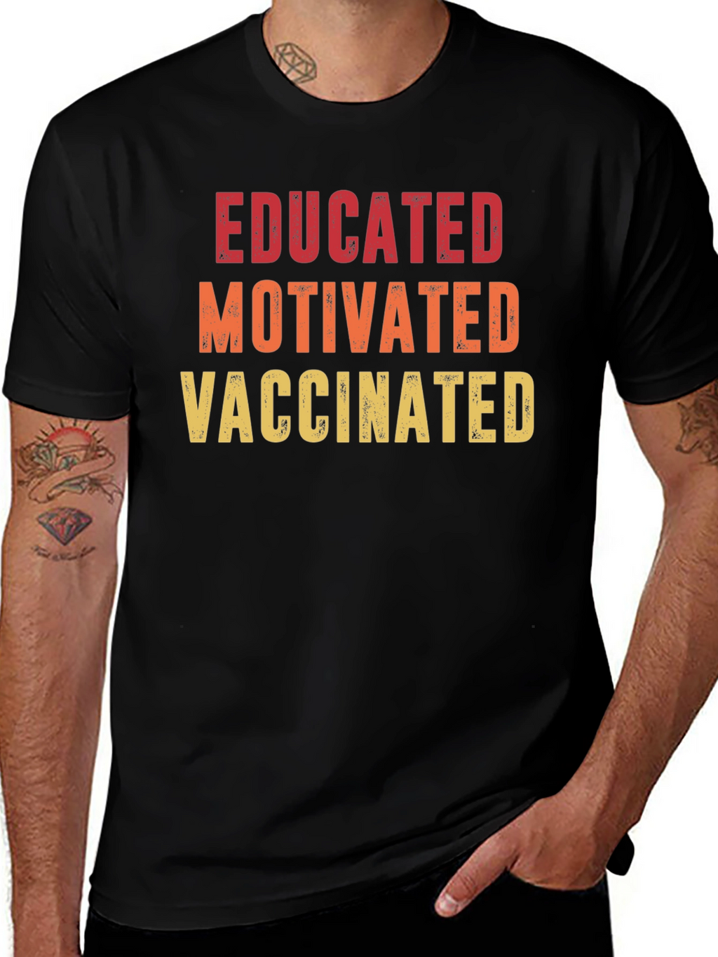 Educated Motivated Vaccinated Graphic Tee