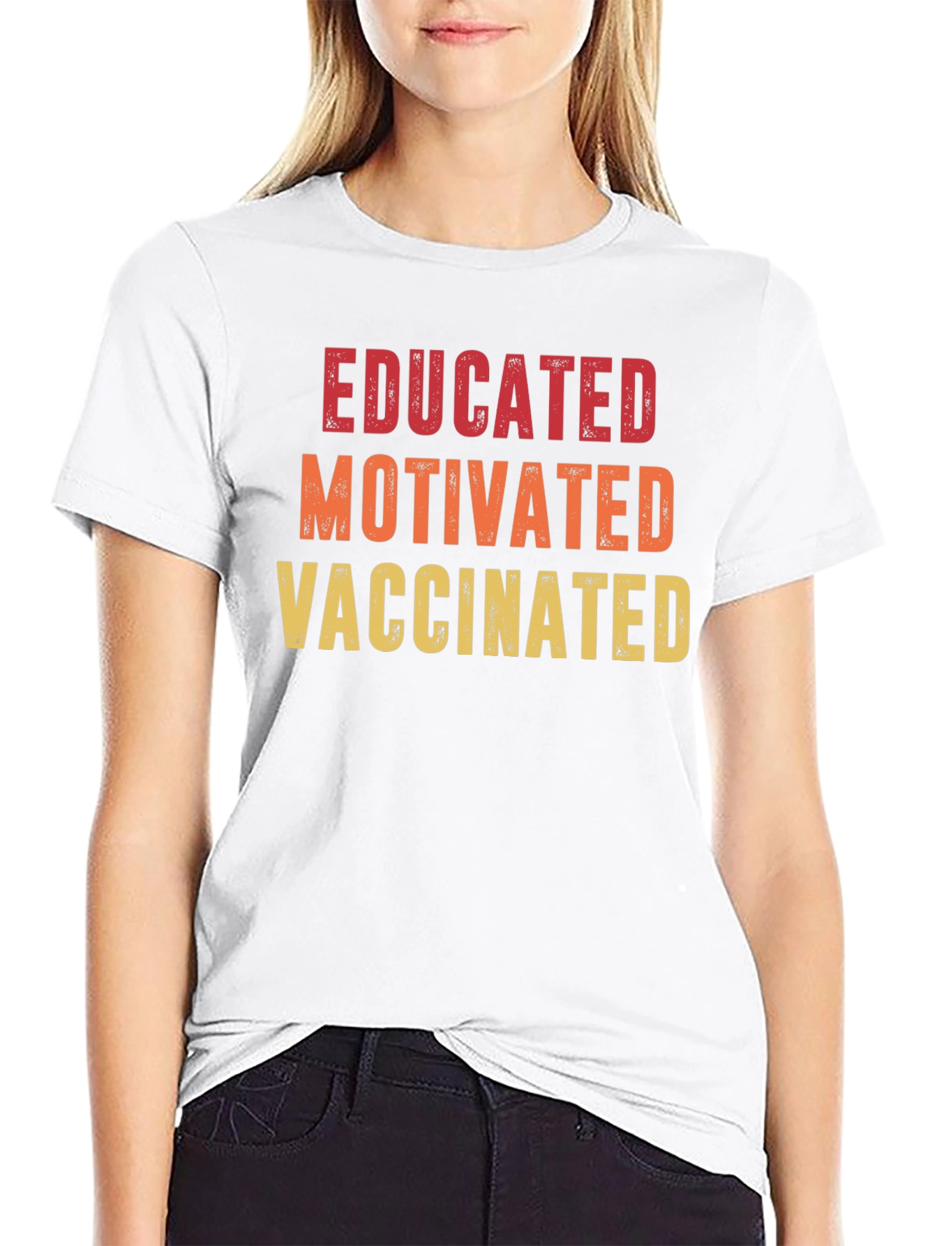Educated Motivated Vaccinated Graphic Tee