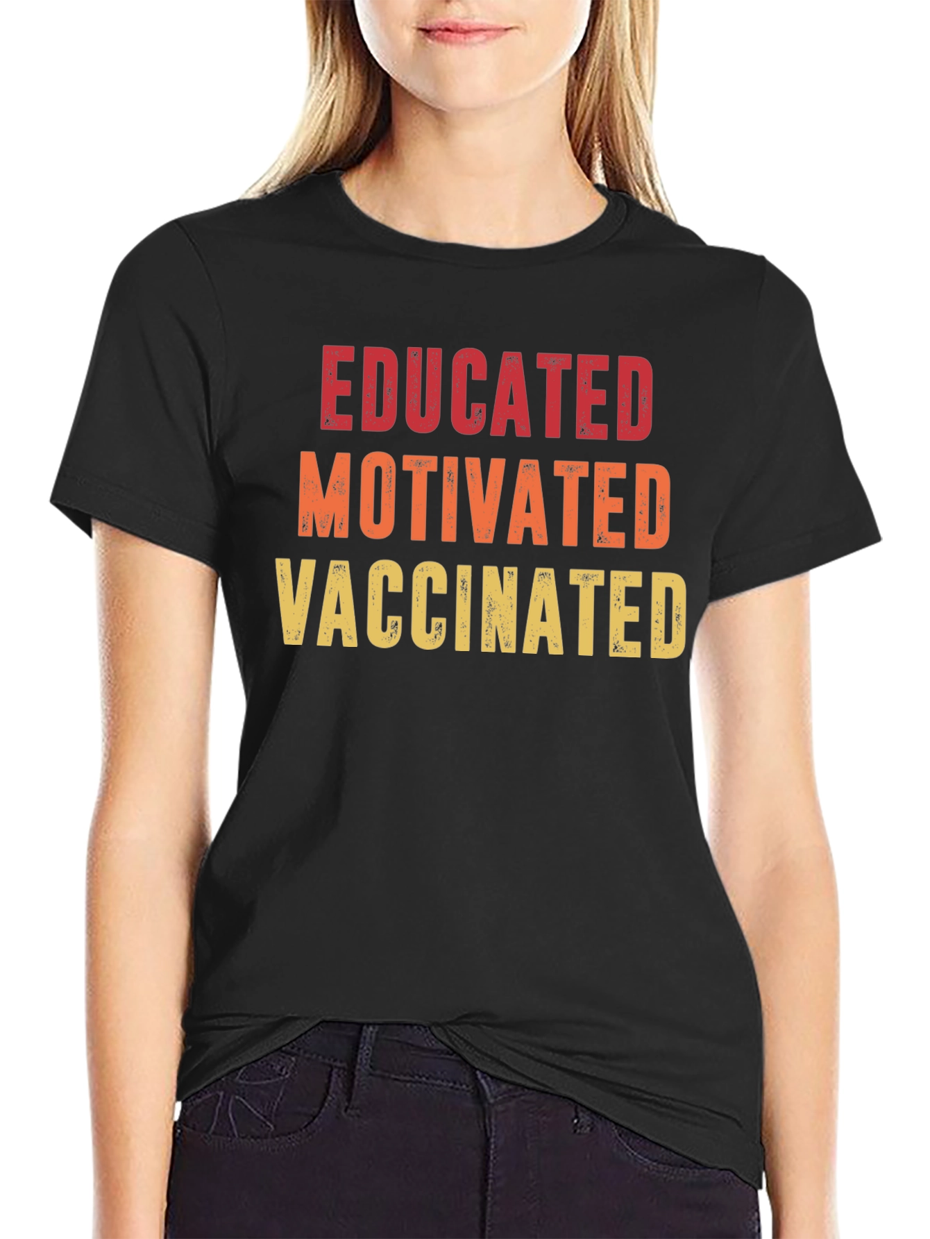 Educated Motivated Vaccinated Graphic Tee