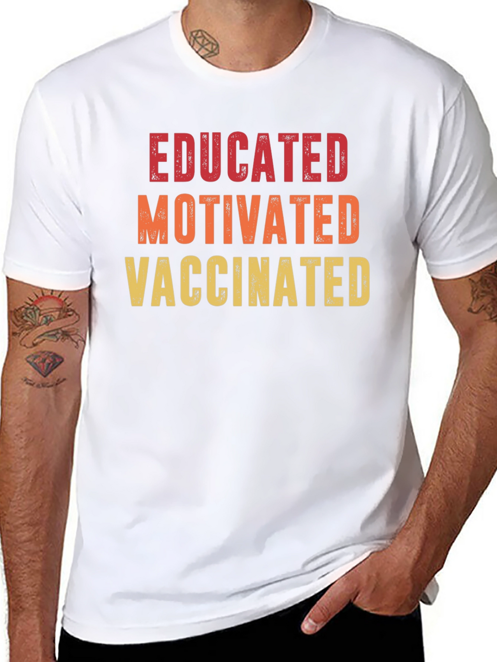 Educated Motivated Vaccinated Graphic Tee