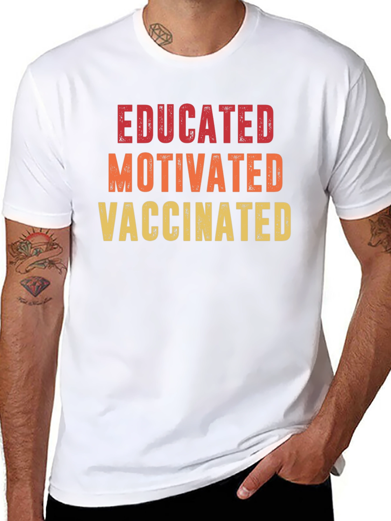 Educated Motivated Vaccinated Graphic Tee