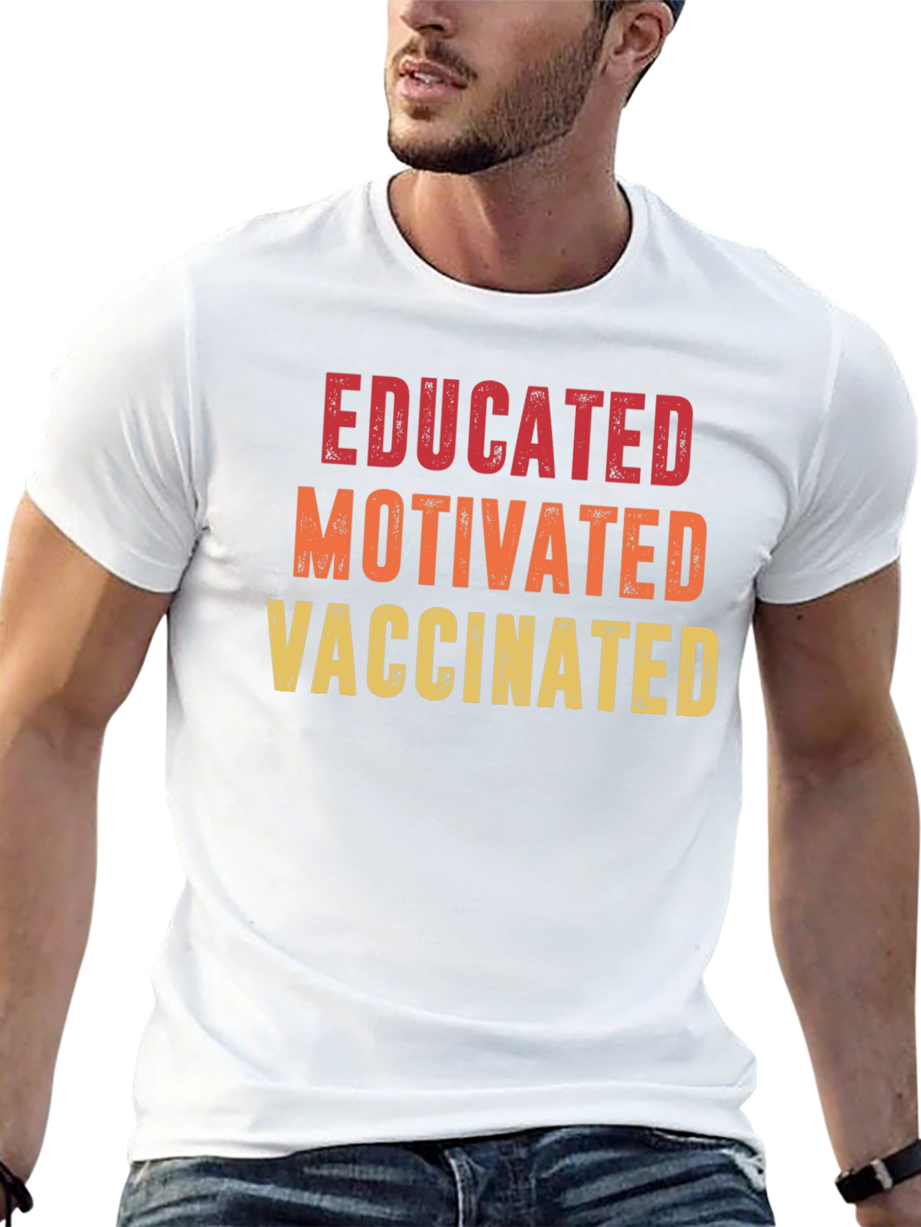 Educated Motivated Vaccinated Graphic Tee