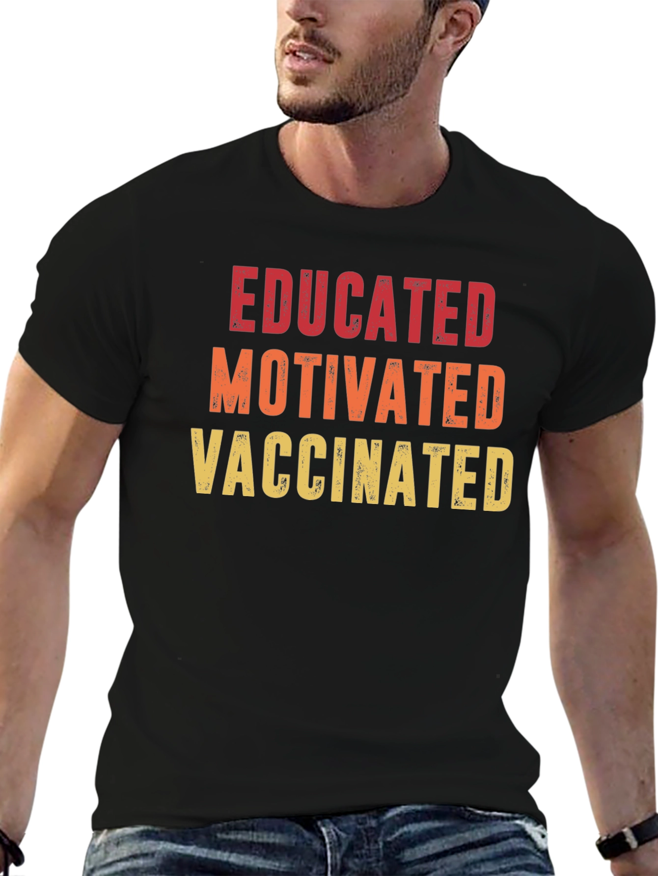 Educated Motivated Vaccinated Graphic Tee