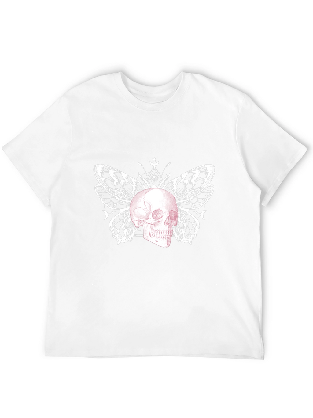 Skull Butterfly Graphic Tee - Black