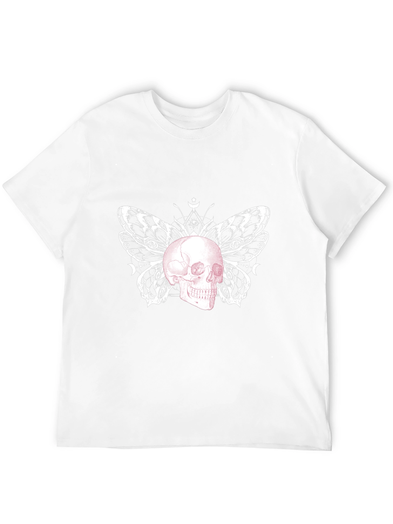 Skull Butterfly Graphic Tee - Black