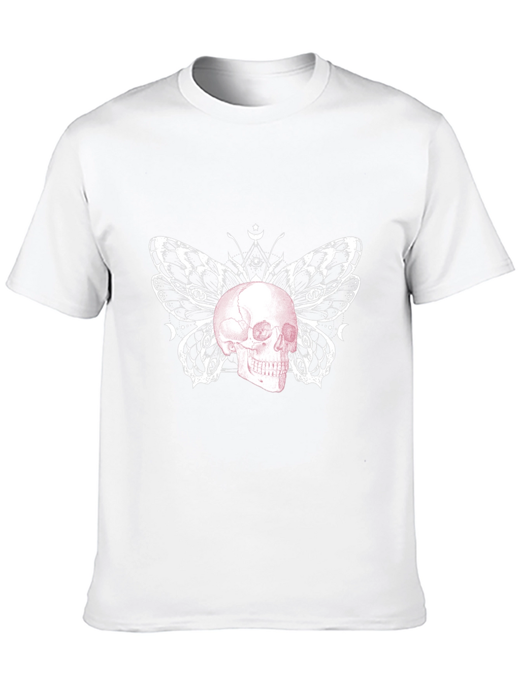Skull Butterfly Graphic Tee - Black