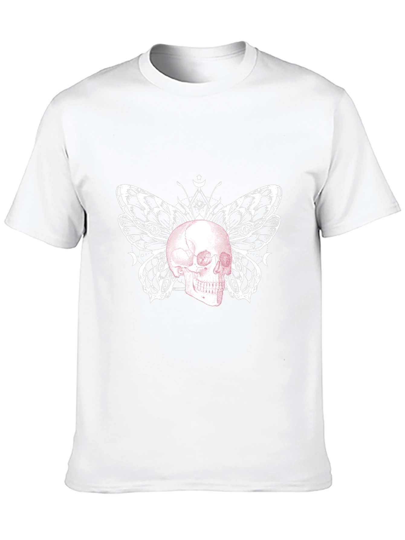 Skull Butterfly Graphic Tee - Black
