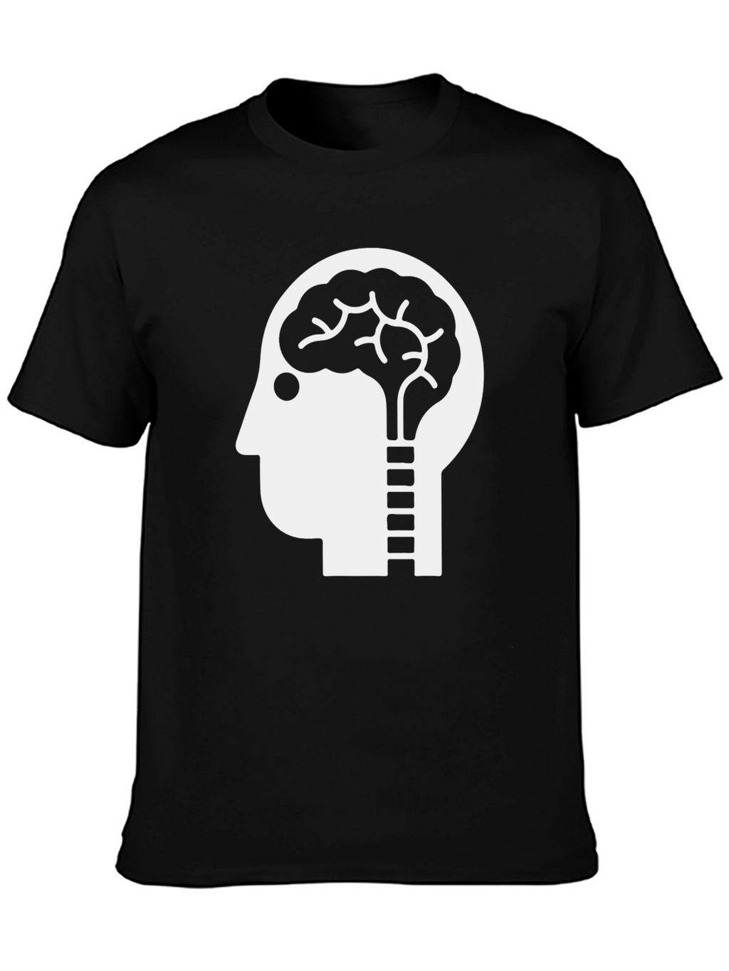 Brainy Head T-Shirt - Black Graphic Tee