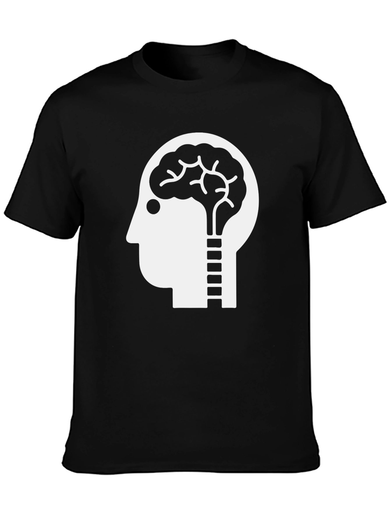 Brainy Head T-Shirt - Black Graphic Tee