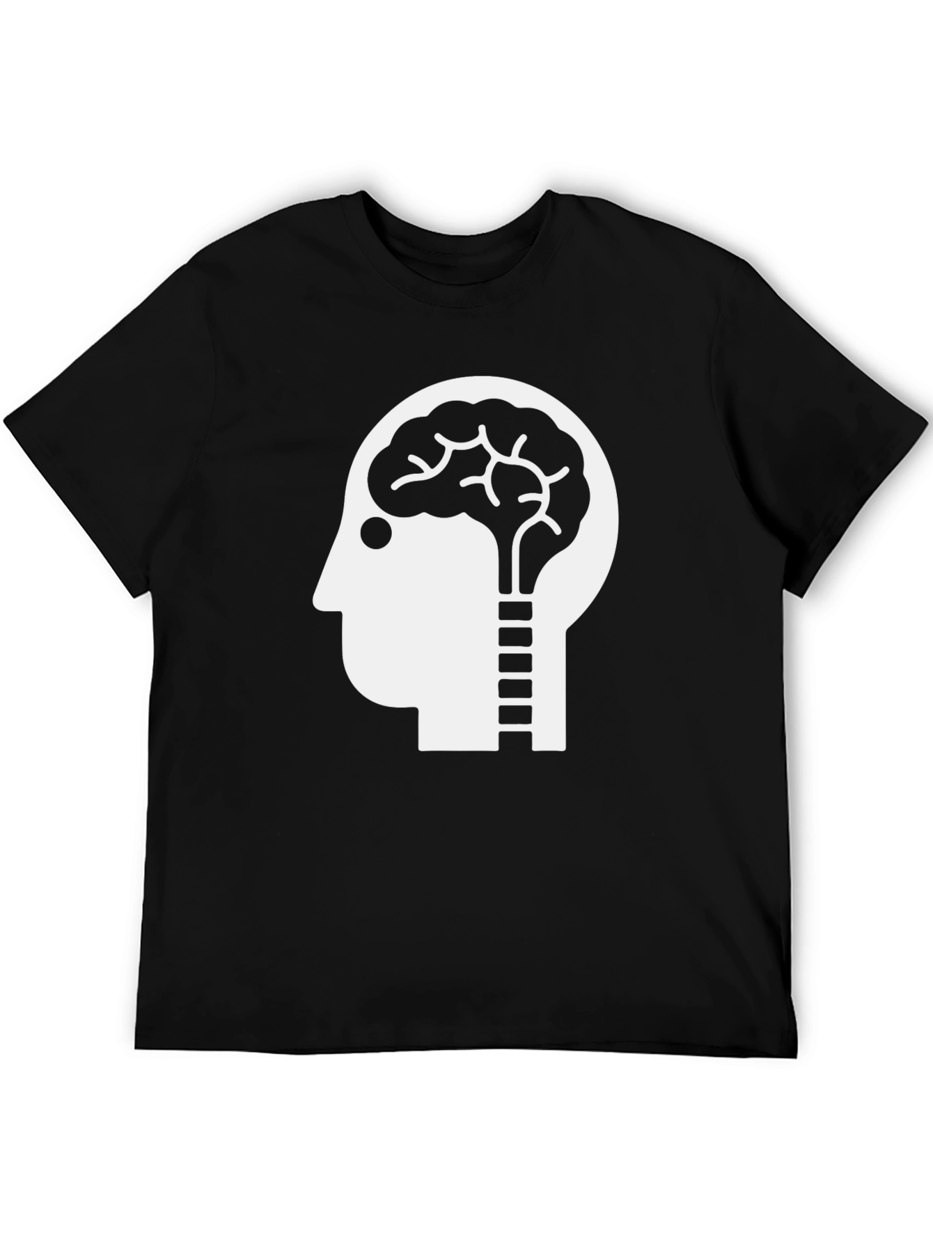Brainy Head T-Shirt - Black Graphic Tee