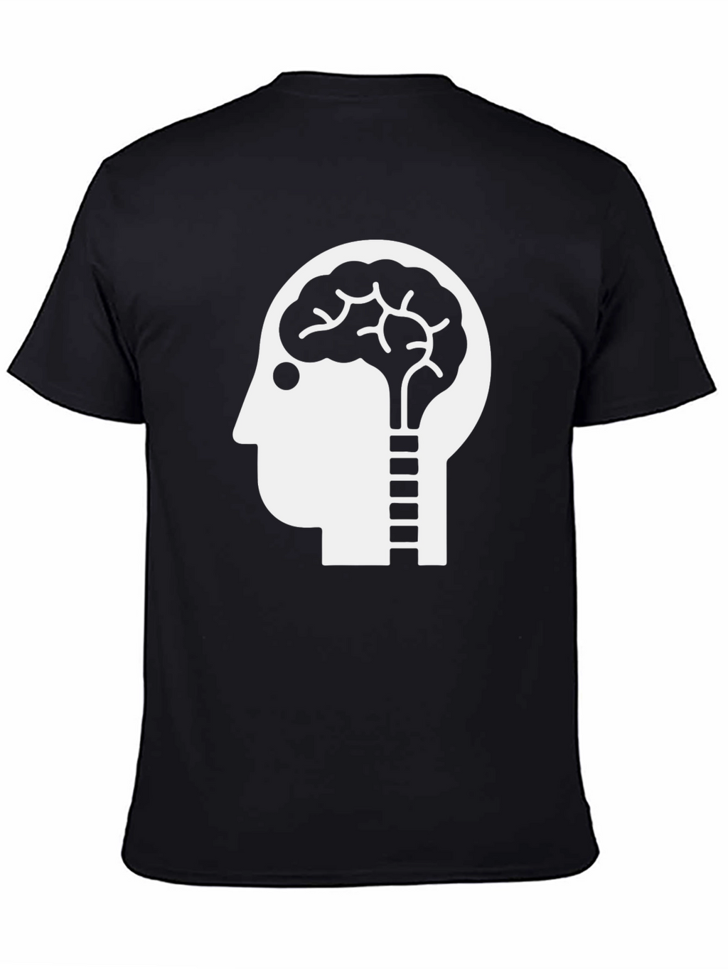 Brainy Head T-Shirt - Black Graphic Tee