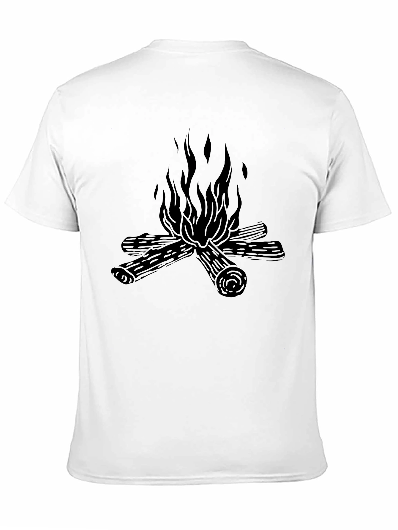 Campfire Graphic Tee - Soft Black Cotton T-Shirt