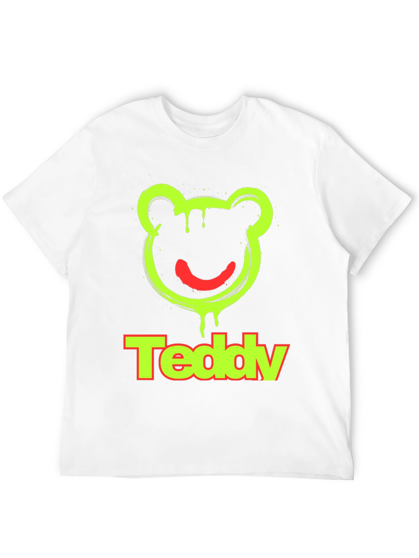 Teddy Bear Graphic Tee -  Modern Crewneck T-Shirt