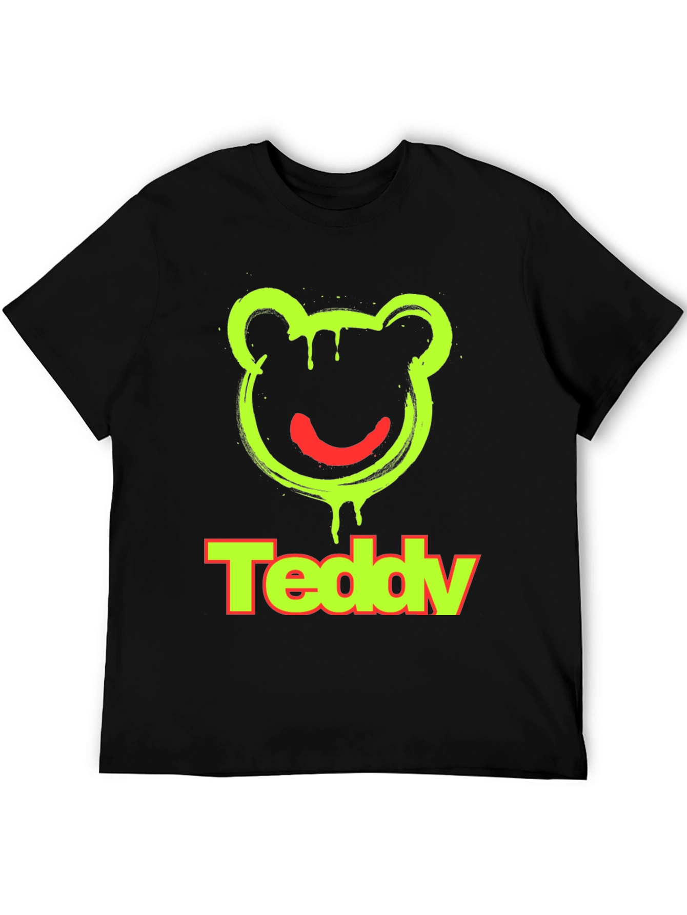 Teddy Bear Graphic Tee -  Modern Crewneck T-Shirt