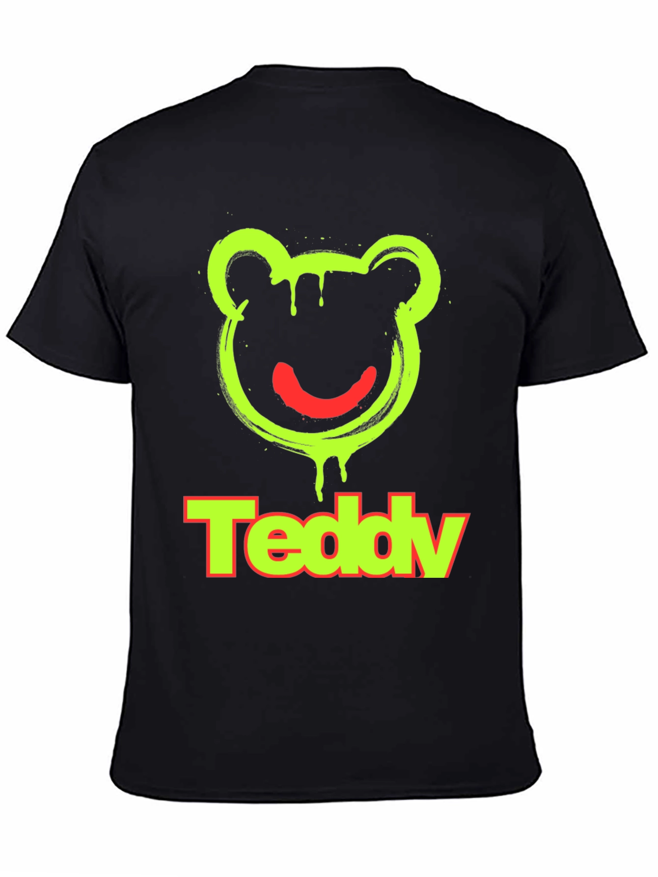 Teddy Bear Graphic Tee -  Modern Crewneck T-Shirt