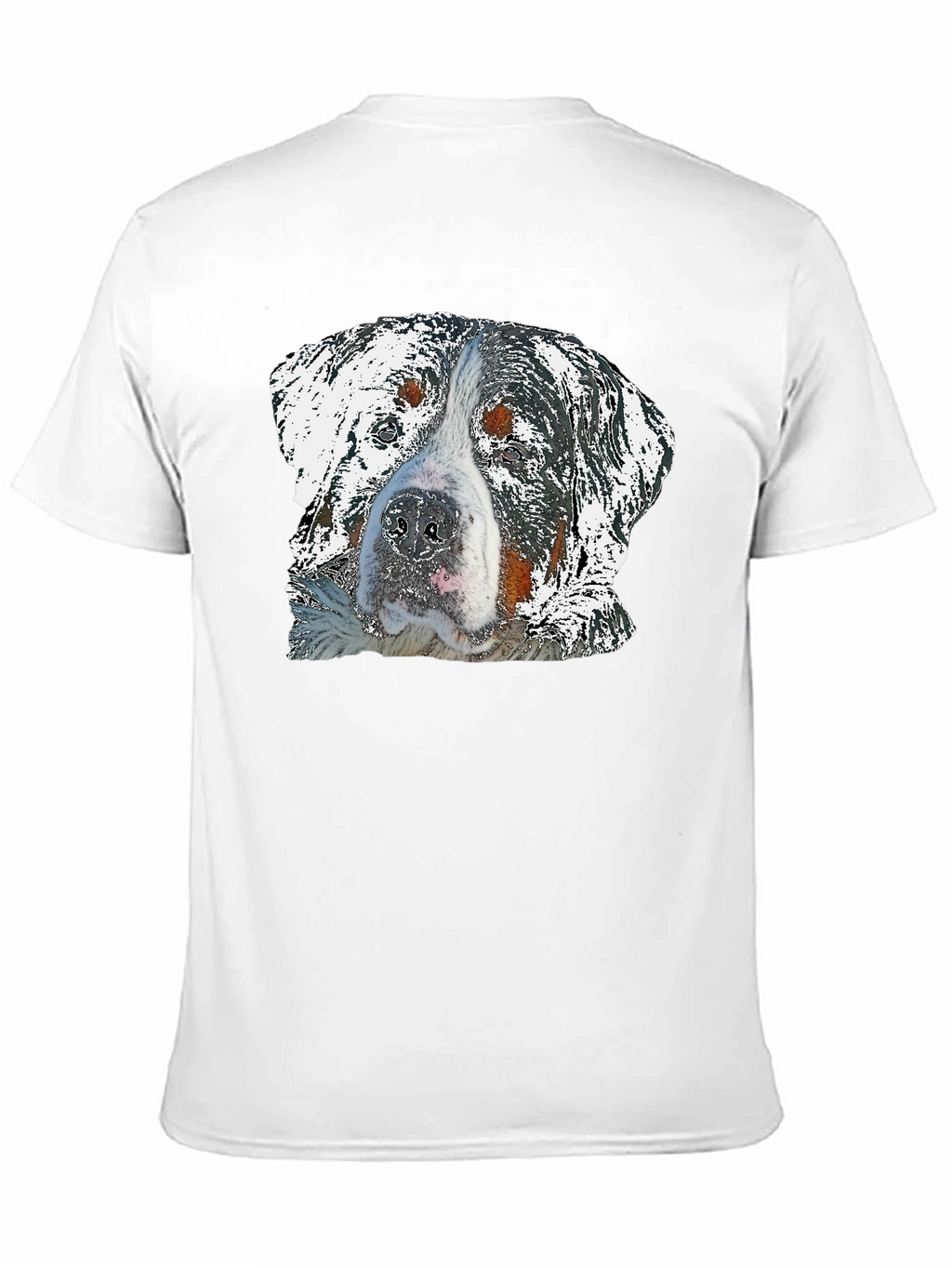 Dog Graphic Black T-Shirt for Men