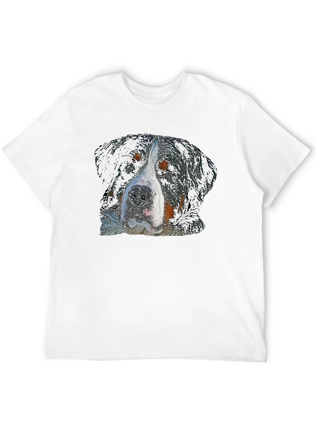 Dog Graphic Black T-Shirt for Men