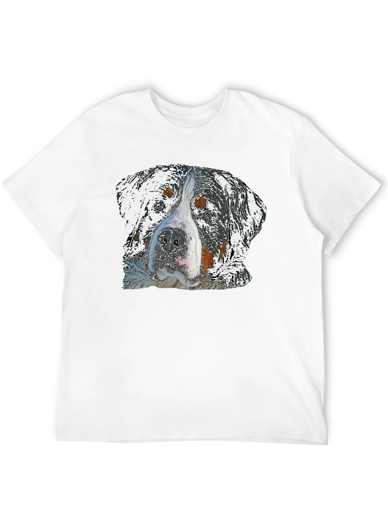 Dog Graphic Black T-Shirt for Men