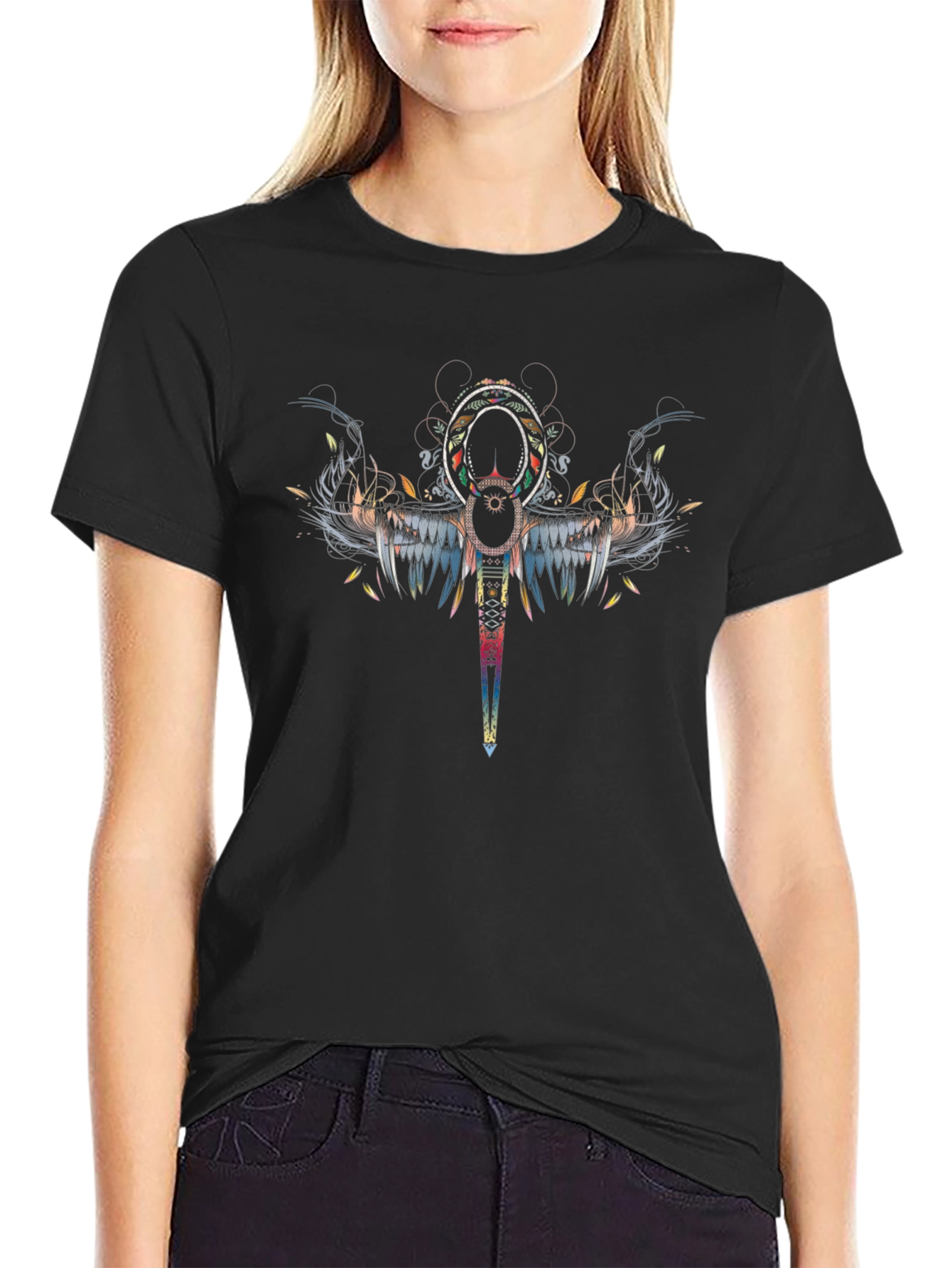 Ankh Graphic Tee - Unique Egyptian Symbol Design