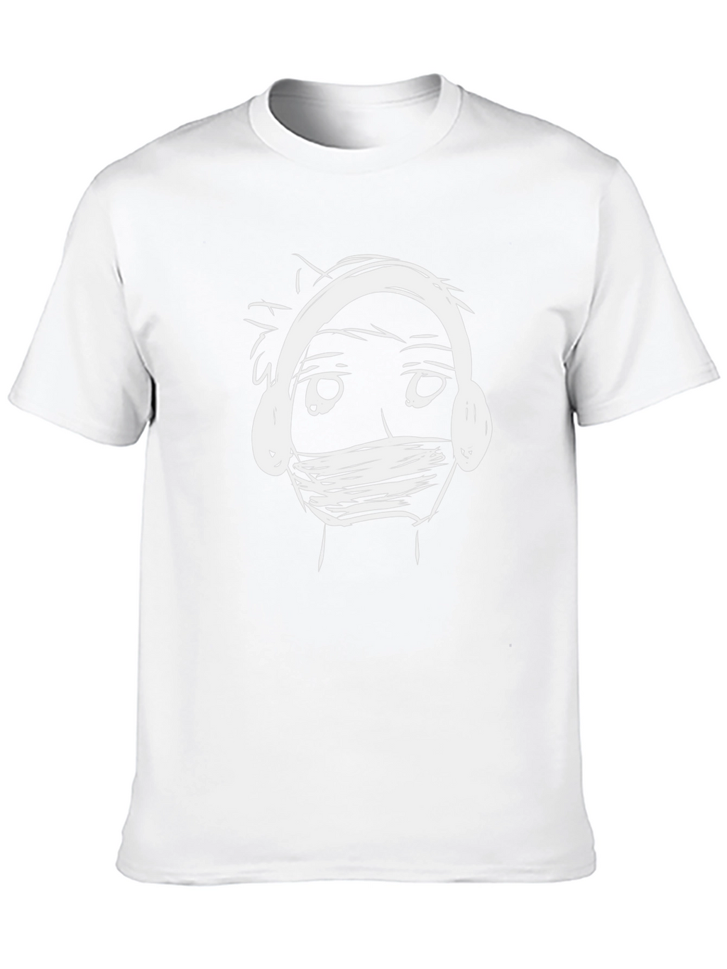 Abstract Doodle Graphic Black T-Shirt