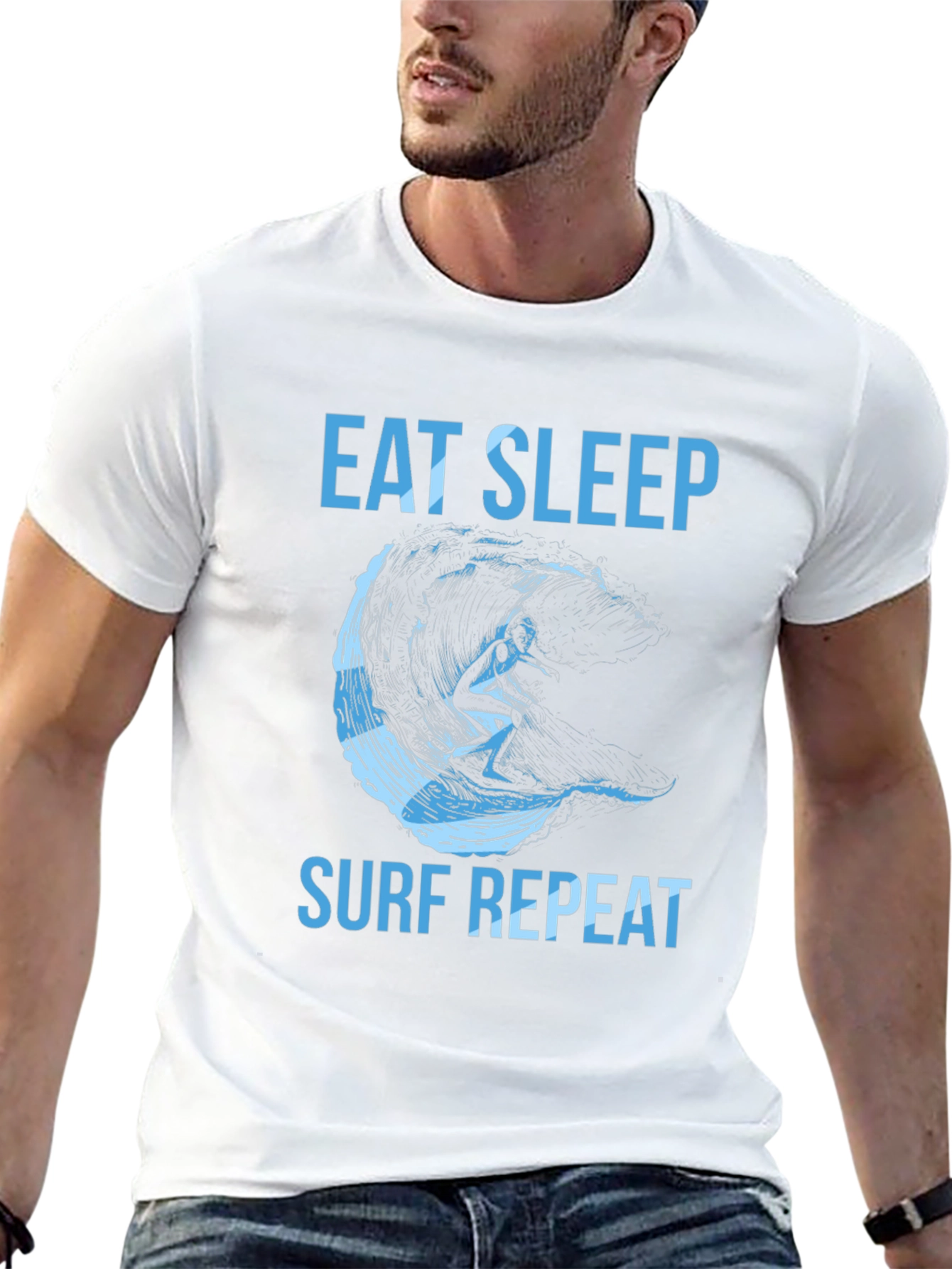 Eat Sleep Surf Repeat Graphic Tee