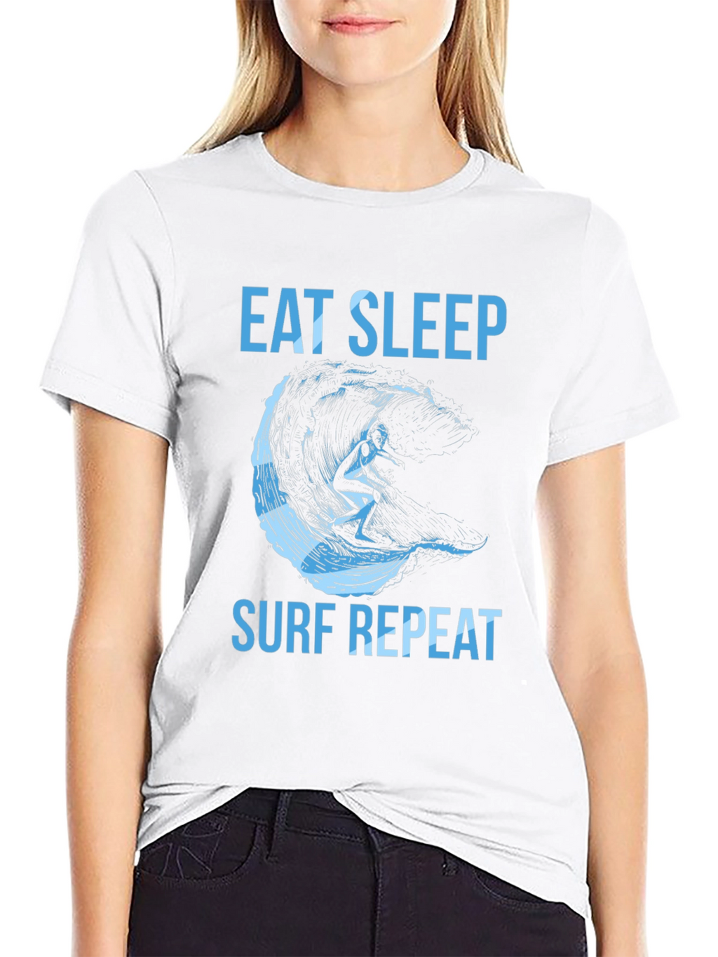 Eat Sleep Surf Repeat Graphic Tee