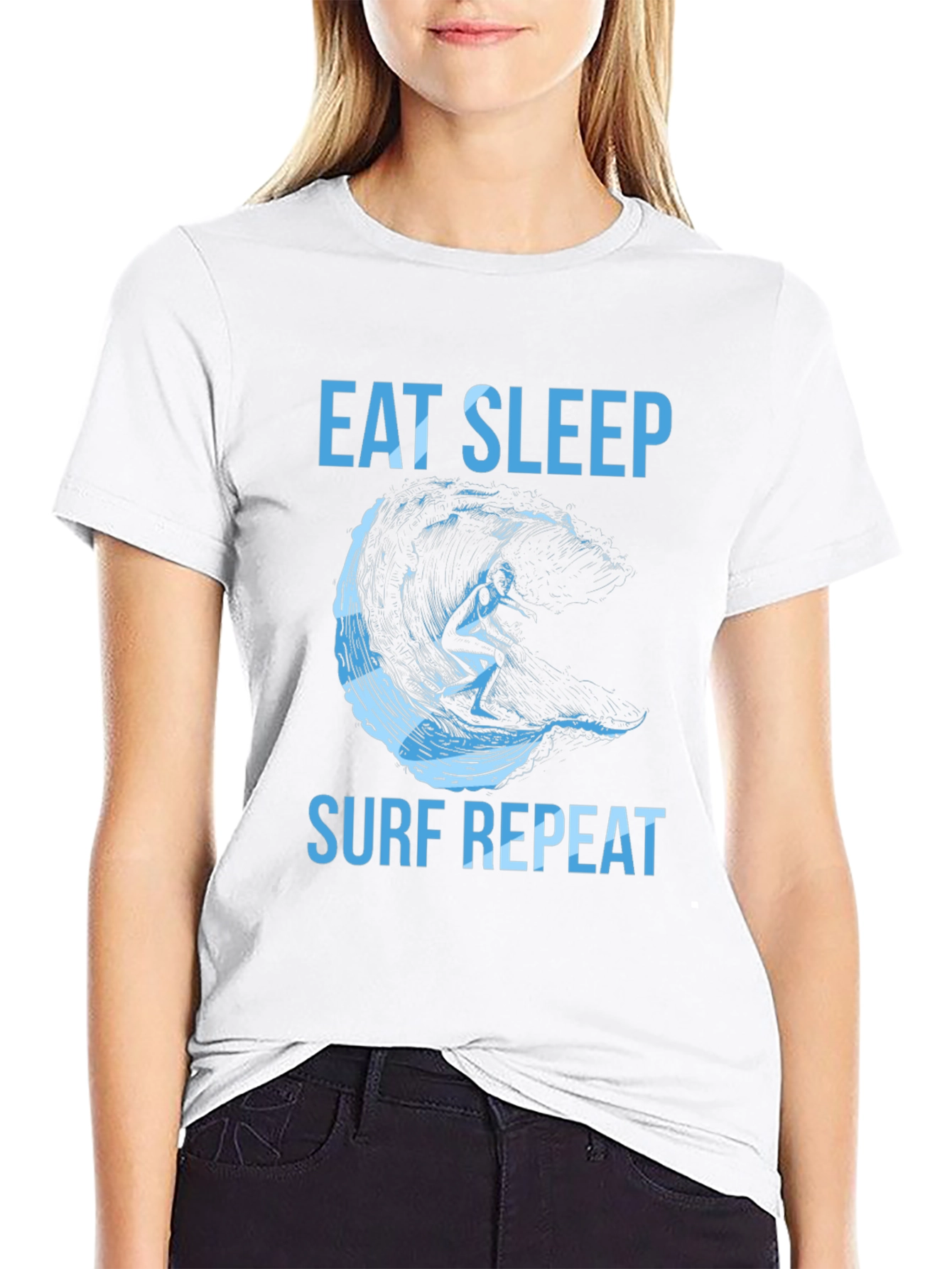 Eat Sleep Surf Repeat Graphic Tee