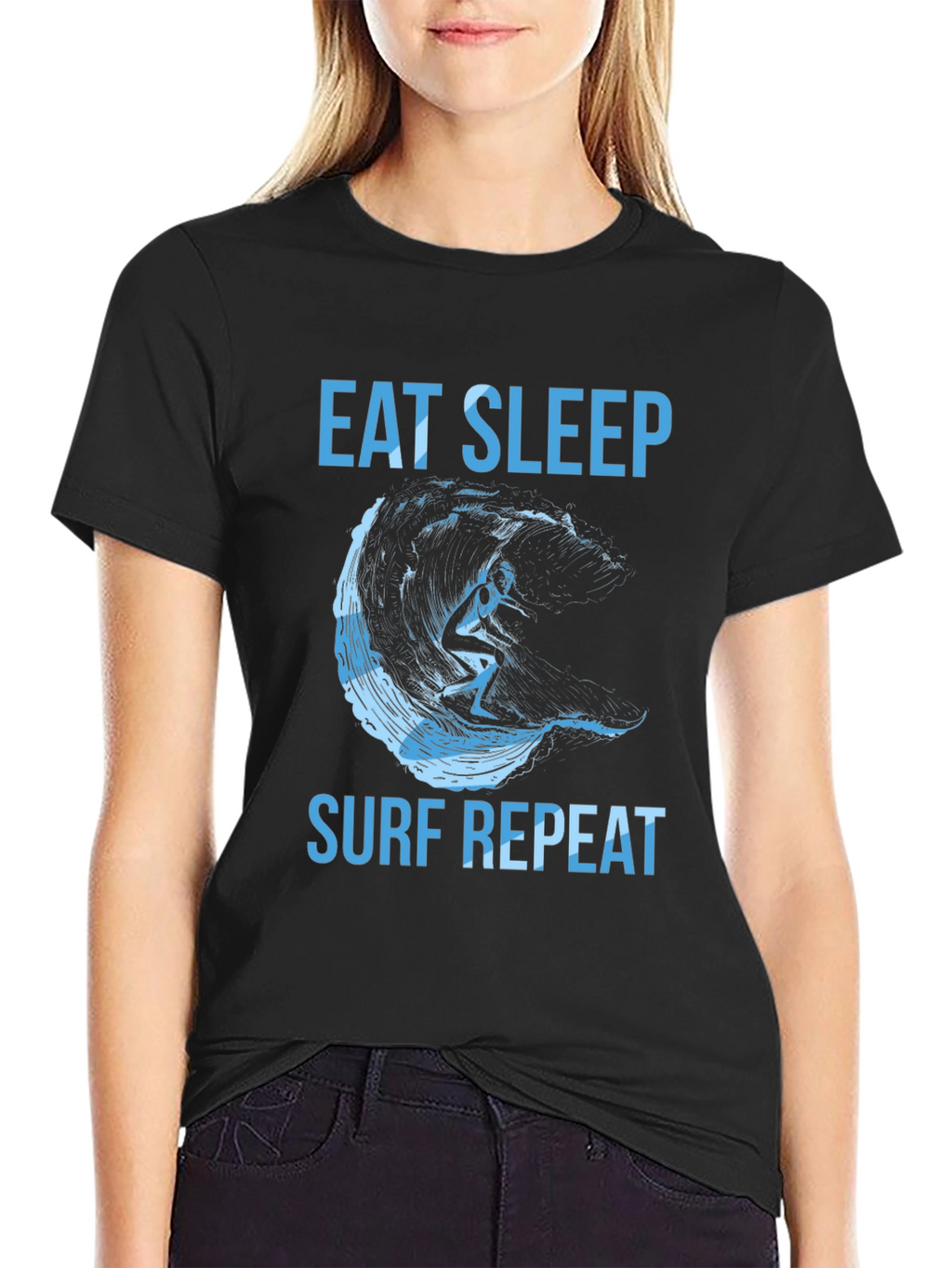 Eat Sleep Surf Repeat Graphic Tee