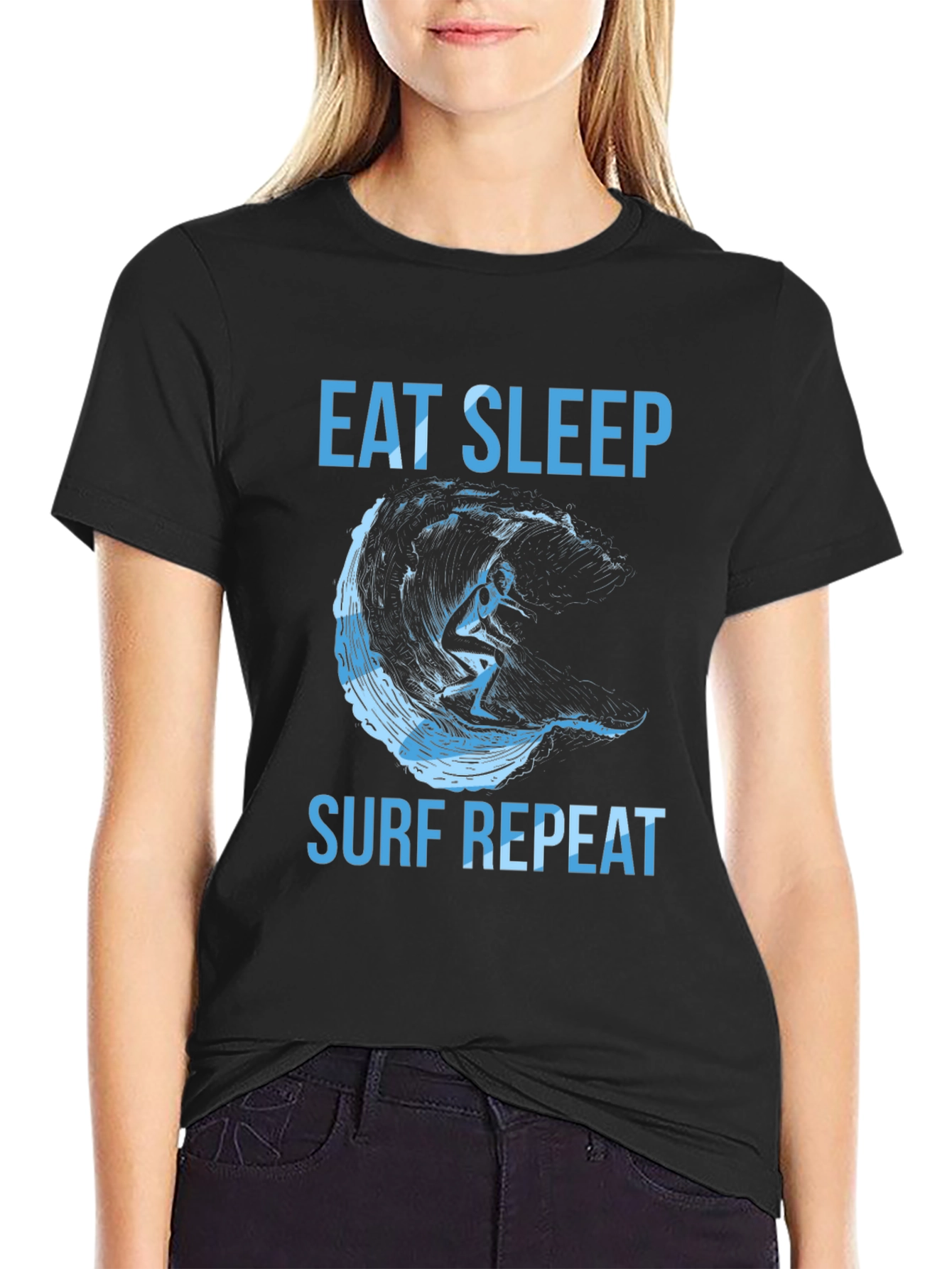 Eat Sleep Surf Repeat Graphic Tee