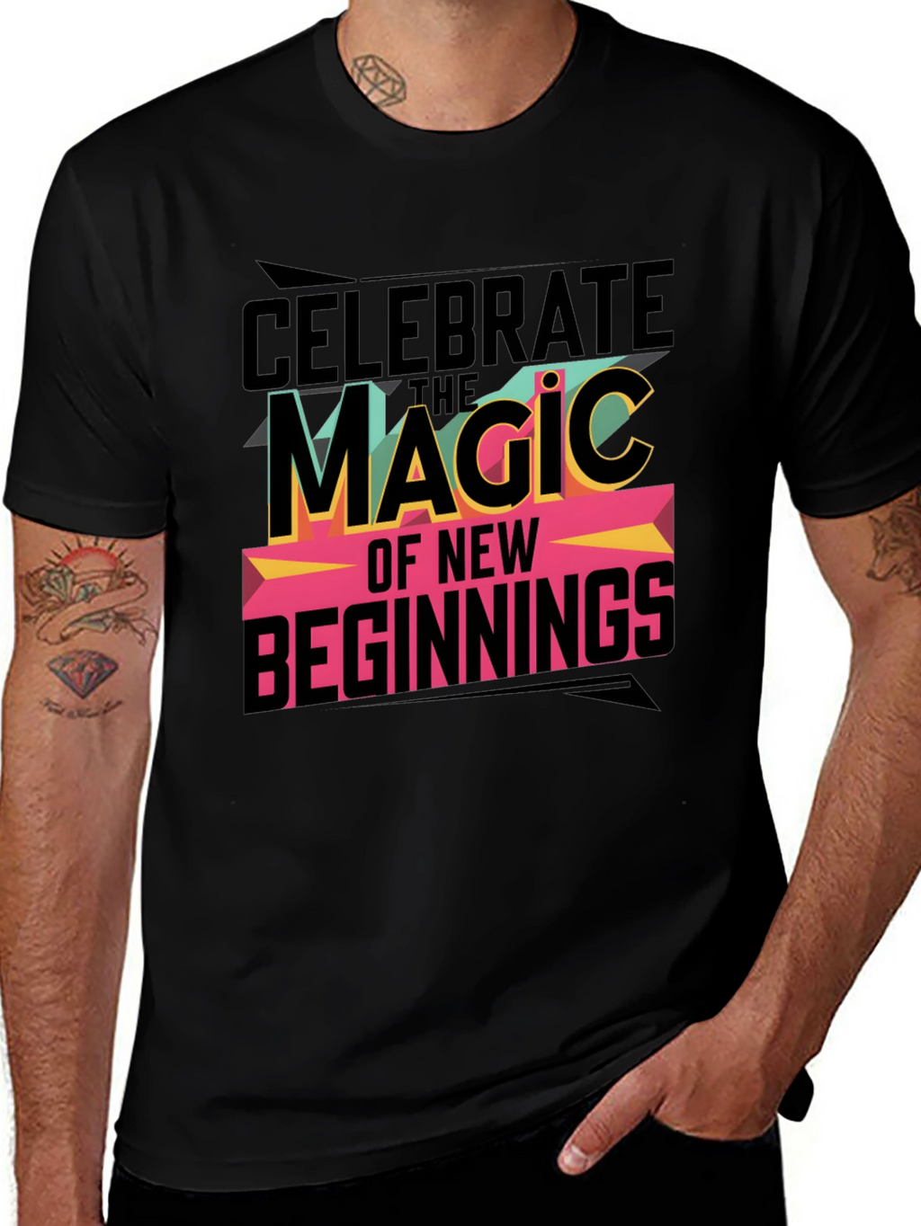 Celebrate New Beginnings Graphic T-Shirt